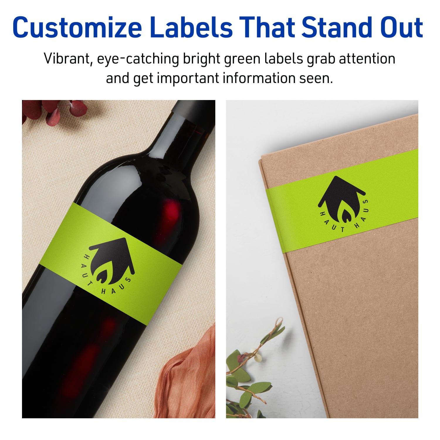 Avery Print-To-The-Edge Labels With Sure Feed Technology, 94231-BGP10, Rectangle, 1-1/2in x 7-1/2in, Matte Bright Green, Pack of 50 - Image 4