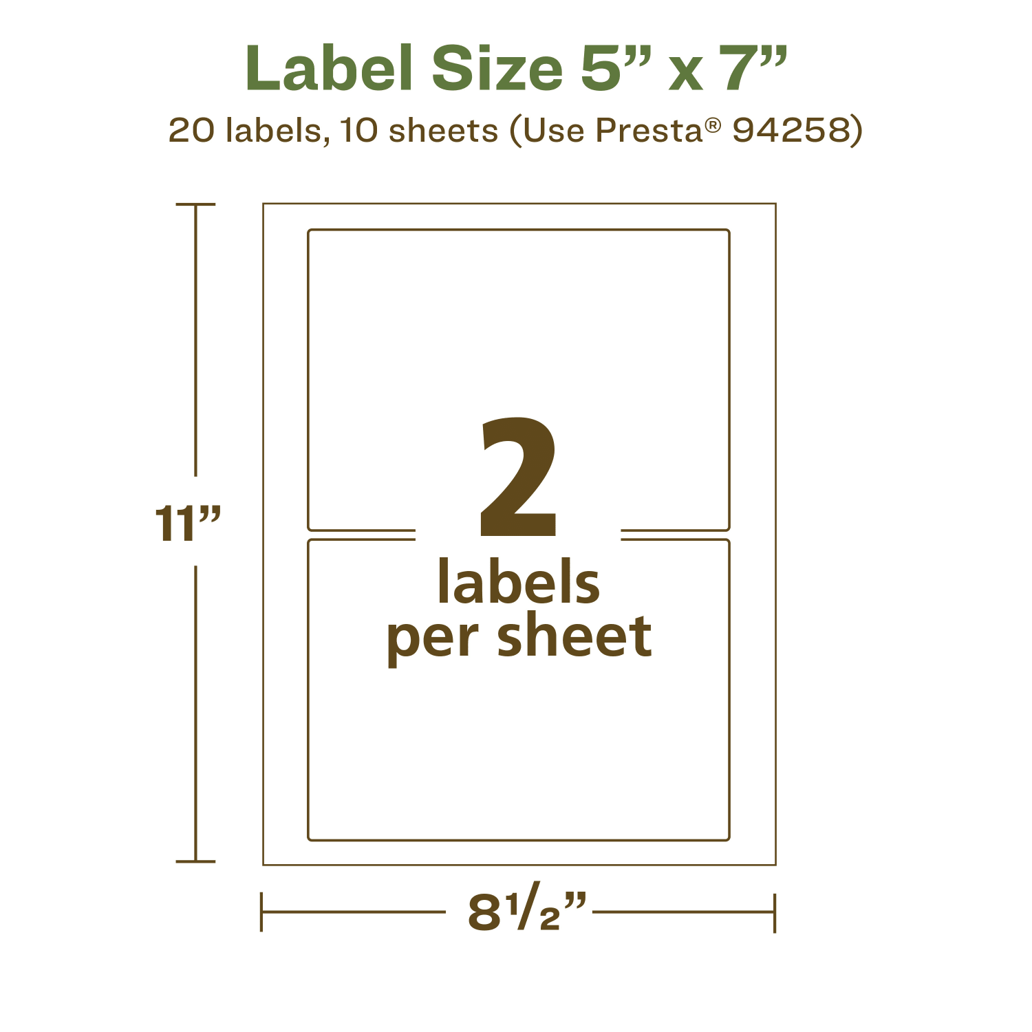 Avery Recycled Paper Labels, 94258-EWMP10, Rectangle, 5in x 7in, White, Pack Of 20 - Image 6