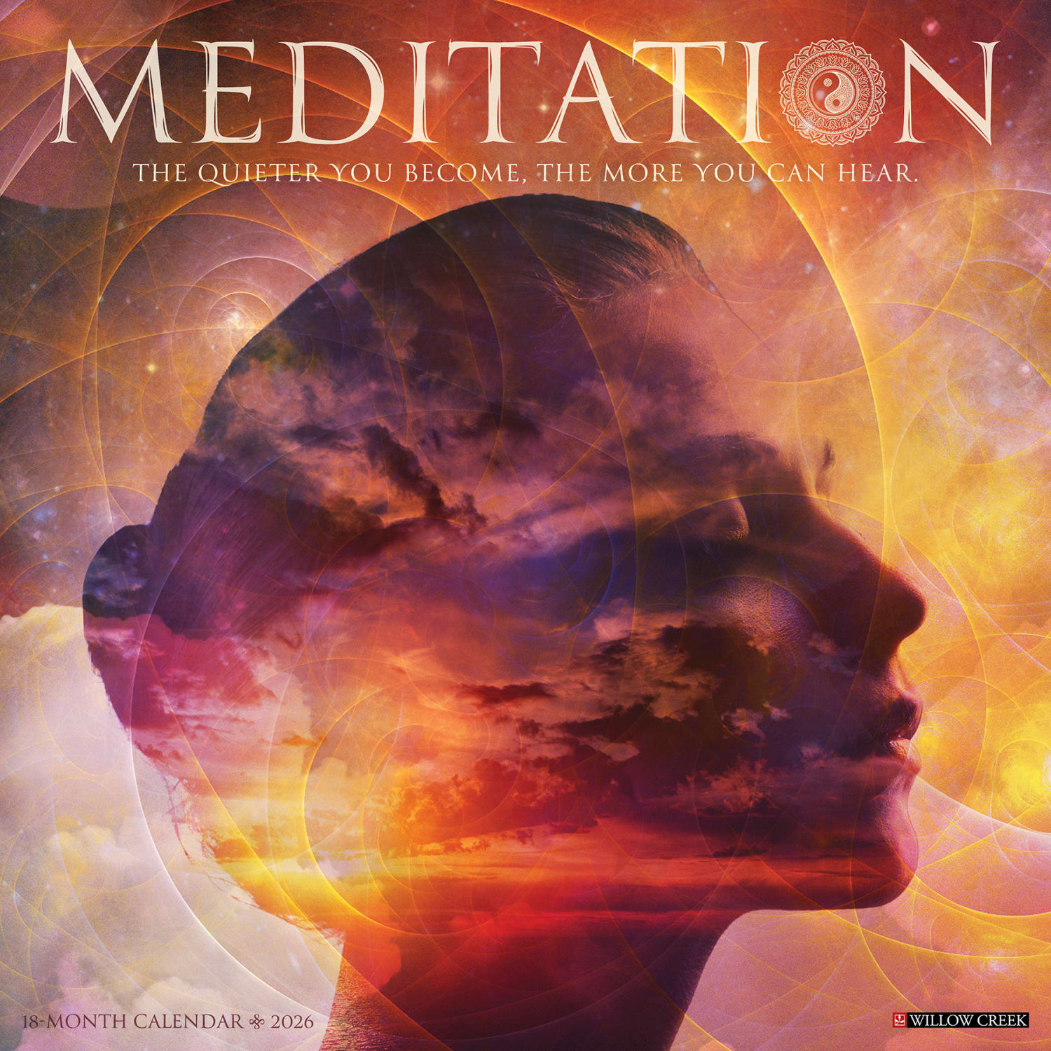 2026 Willow Creek Press Inspirational Monthly Wall Calendar, 12in x 12in, Meditation, January To December, 51887 - Image 3