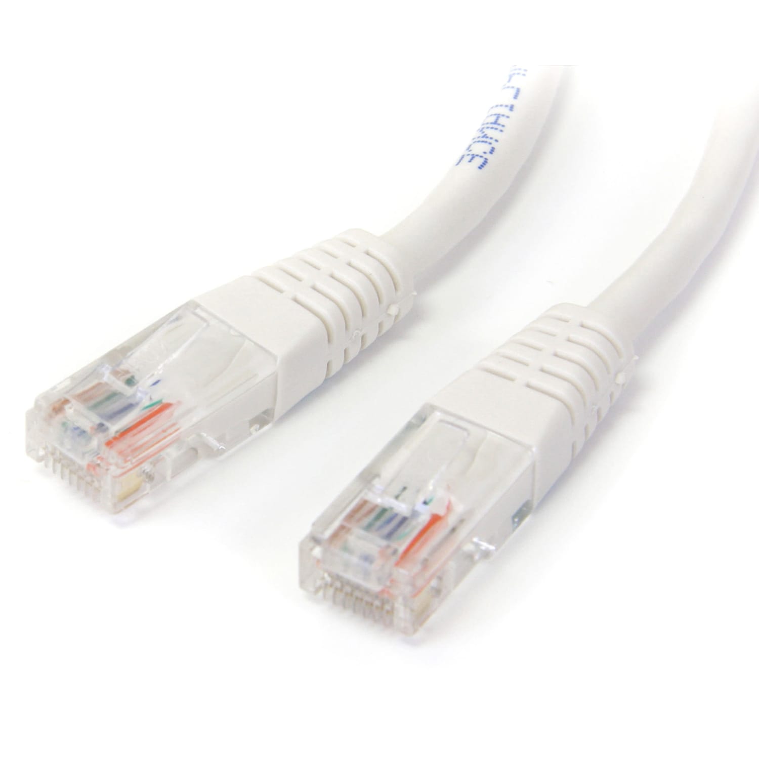 StarTech.com 1 ft White Molded Cat5e UTP Patch Cable  - 1ft Cat5e Patch Cable - 1ft Cat 5e Patch Cable - M45PATCH1WH