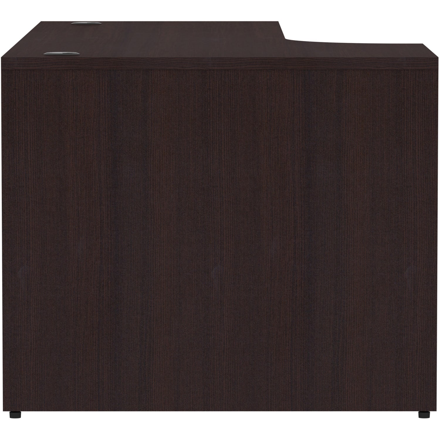 Lorell 72inW Left-Corner Credenza Computer Desk, Espresso - Image 4