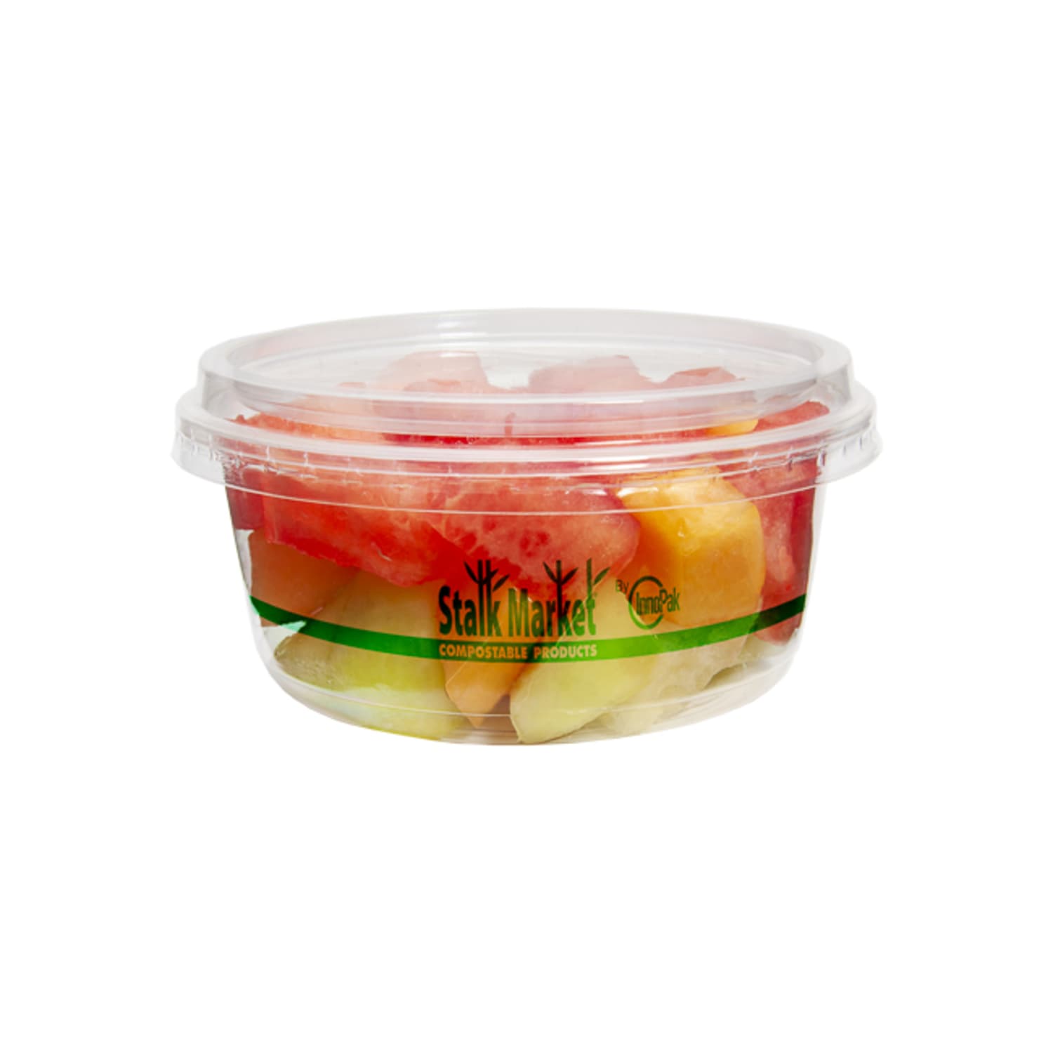 StalkMarket Compostable Hinged Deli Containers, 3in x 4.75in, 12 Oz, Clear, Pack Of 600