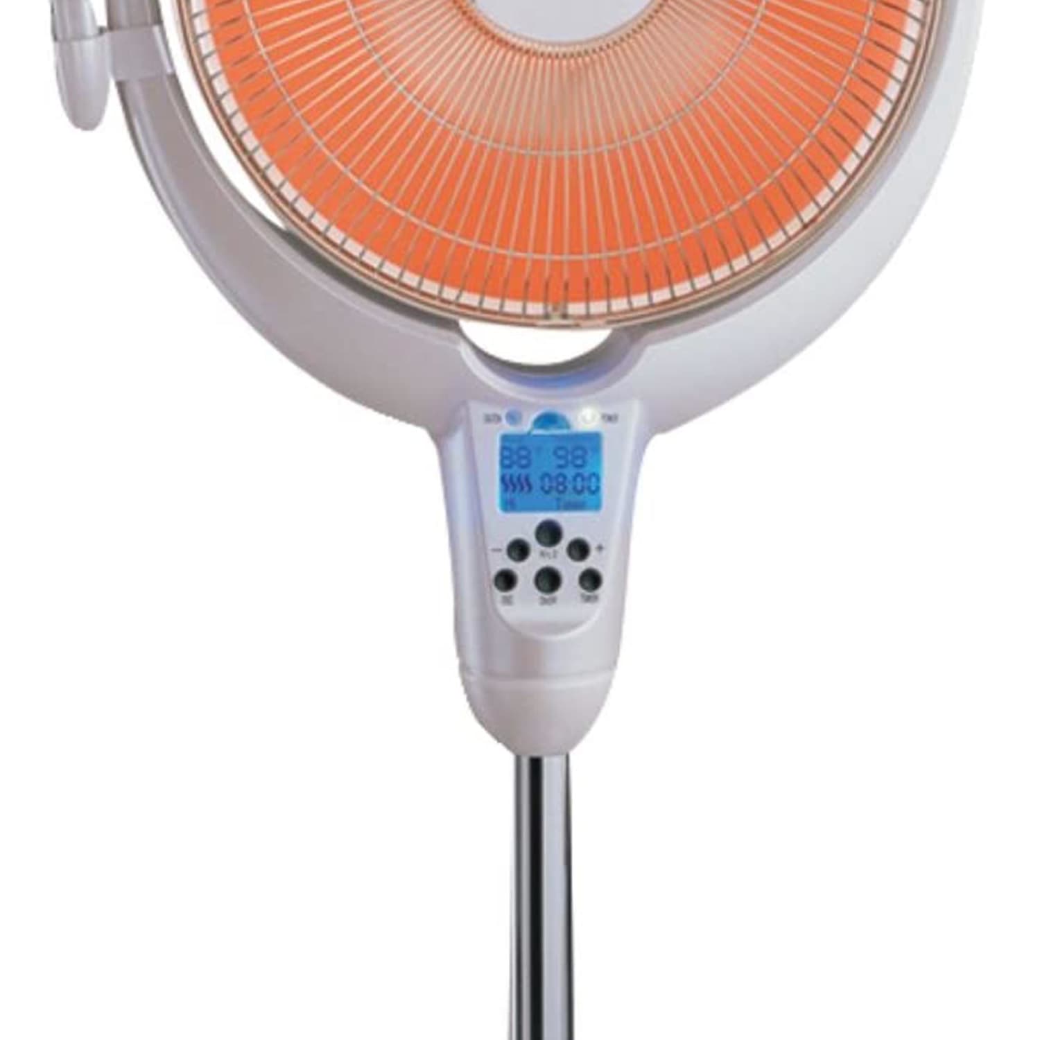 Optimus 14in Oscillating Pedestal Digital Dish Heater With Remote, White - Image 3