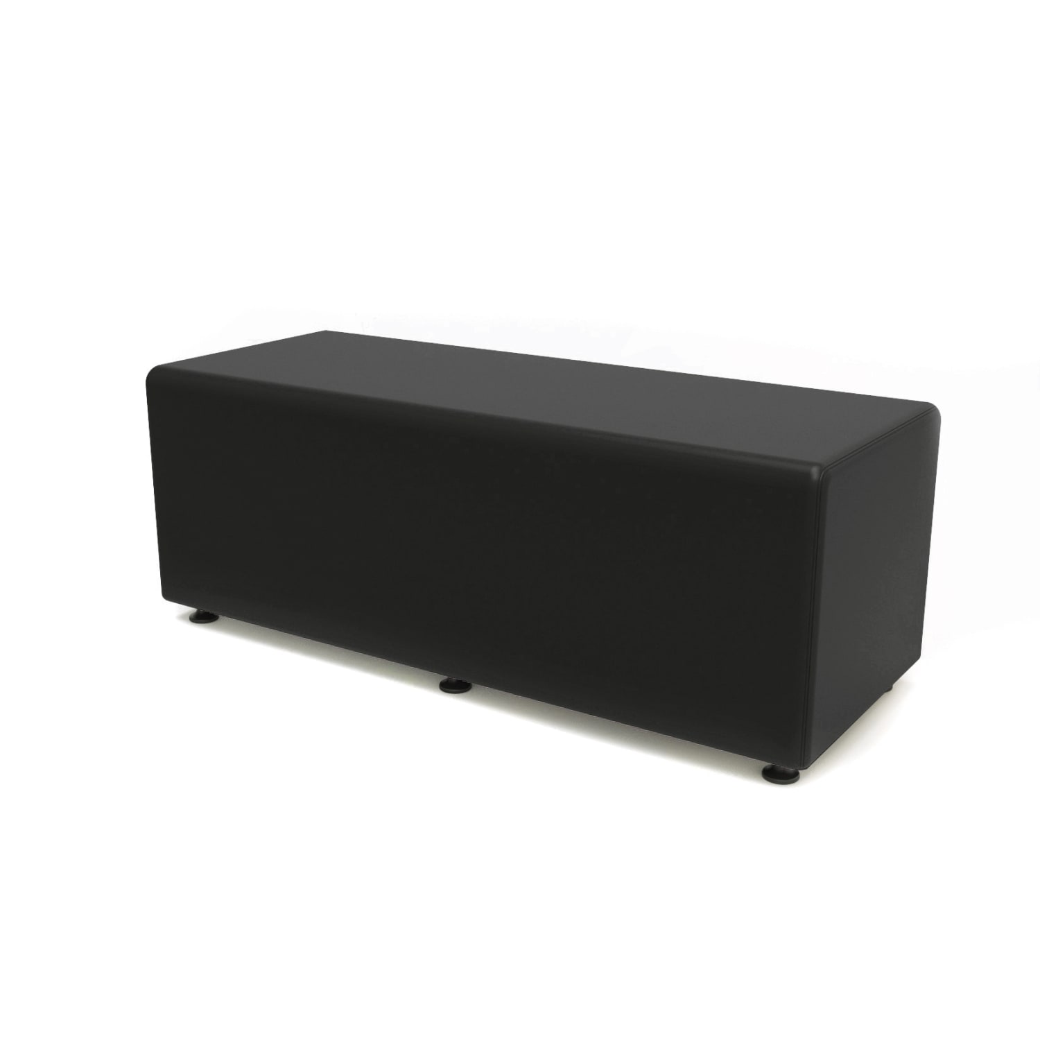 Marco Rectangle Bench, 16inH x 48inW x 19inD, Ebony