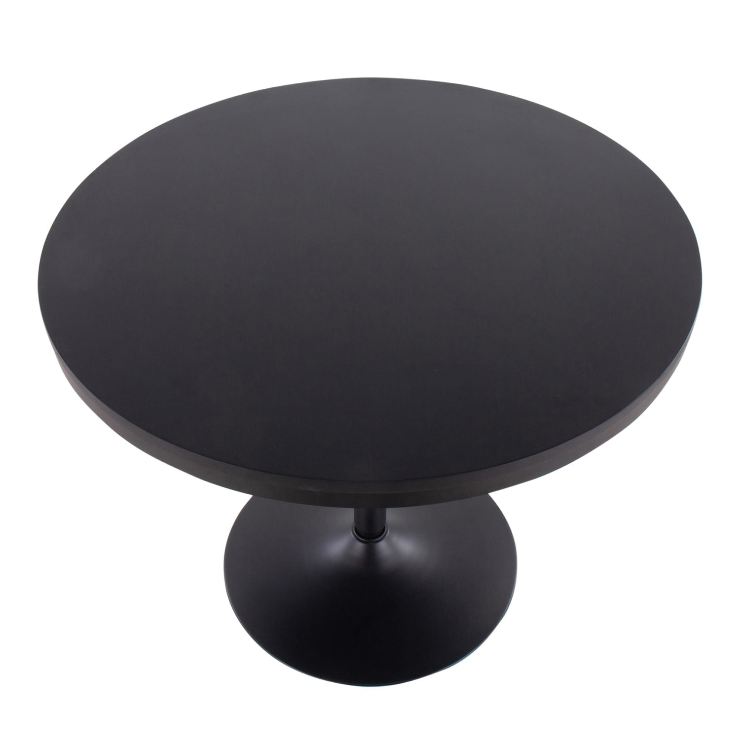 LumiSource Dakota Dining Table, 29-3/4inH x 36inW x 36inD, Black/Black - Image 3