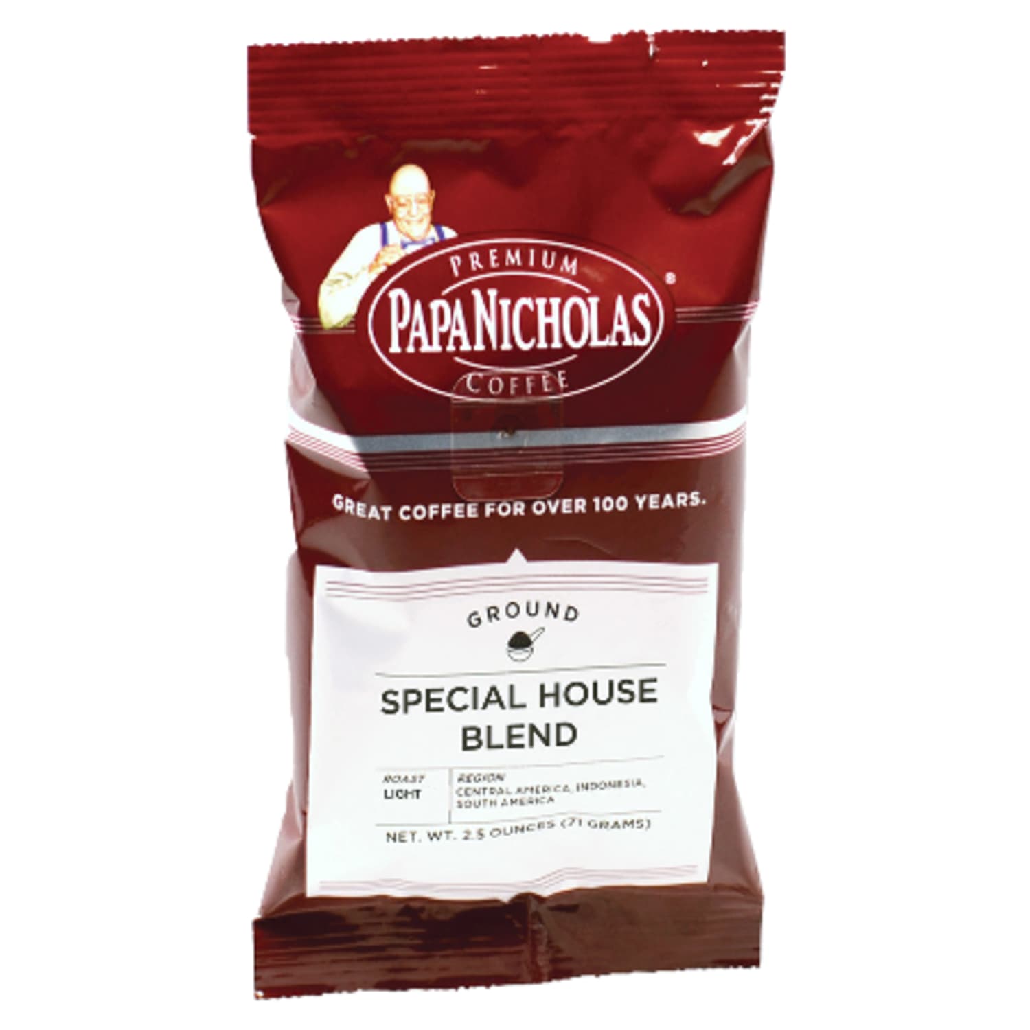 PapaNicholas Coffee Single-Serve Coffee Packets, Special House Blend, Carton Of 18