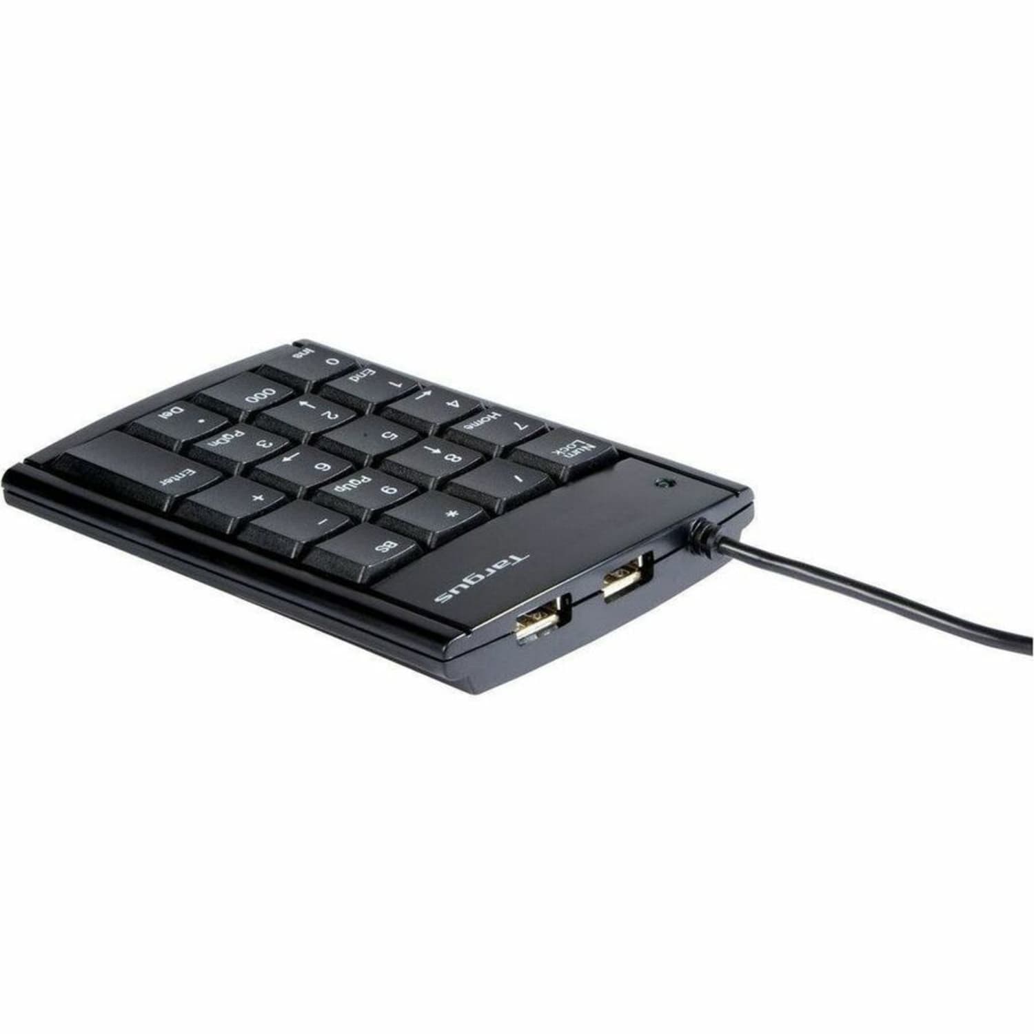 Targus Ultra Mini 19-Key Numeric Keypad With USB Hub, Black, PAUK10U - Image 3