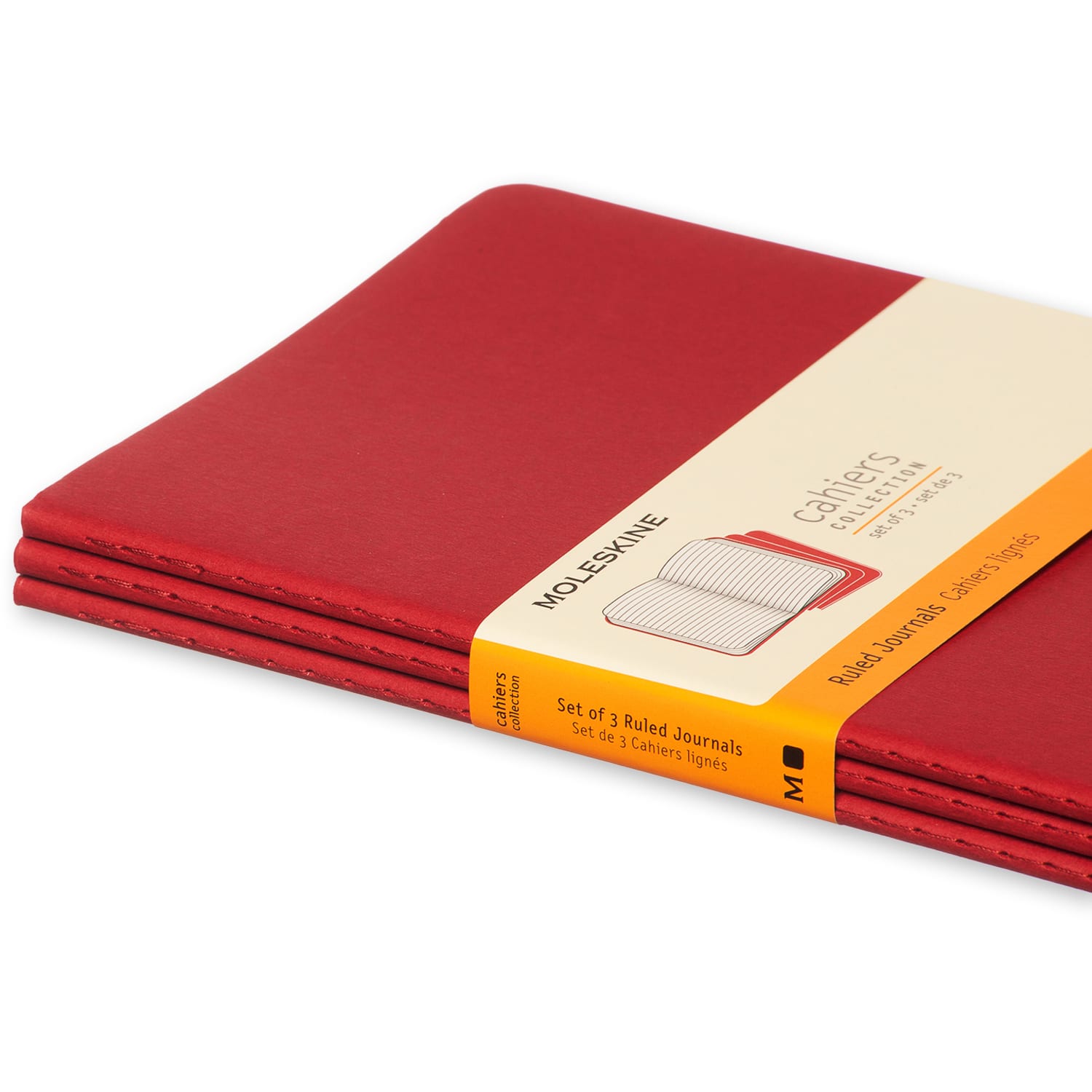 Moleskine Cahier Journals, 5in x 8-1/4in, Ruled, 80 Pages, Cranberry Red, Set Of 3 Journals - Image 6