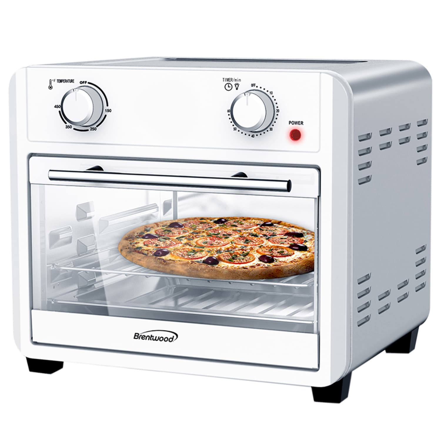 Brentwood 1700 Watt 24 Qt Convection Air Fryer Toaster Oven, Silver - Image 3