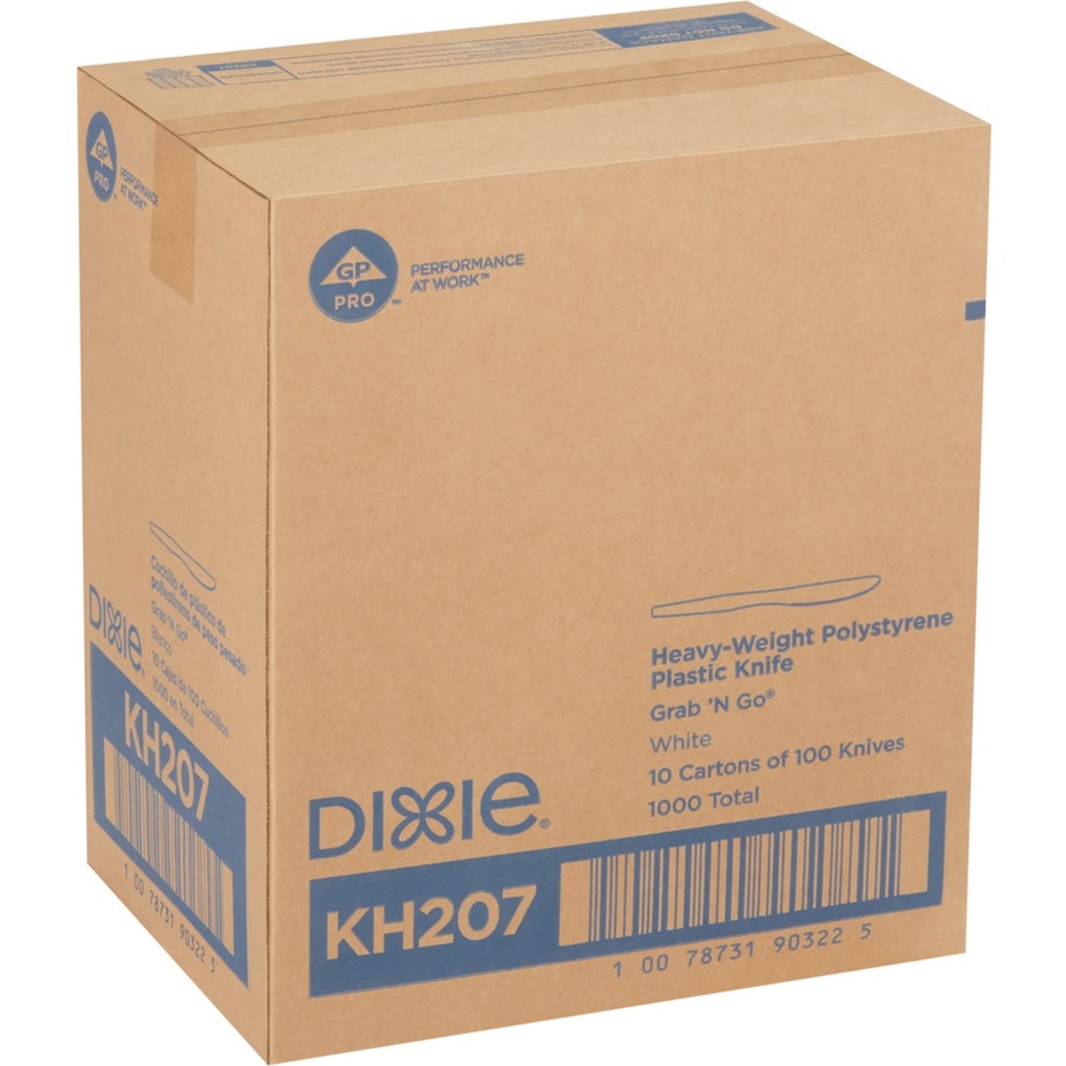 Dixie Heavyweight Disposable Knives Grab-N-Go by GP Pro - Knife - 1000 x Knife - White - 100 Box - 10 / Carton - Image 5
