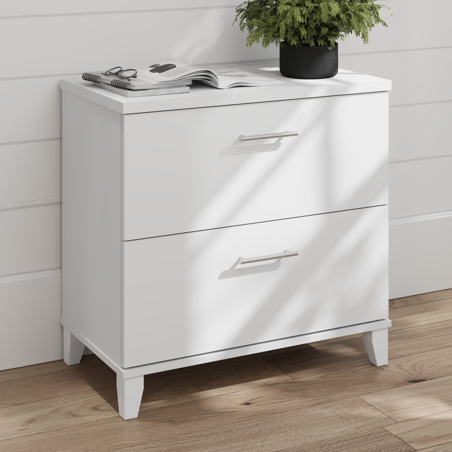 Bush Business Furniture Somerset 29-3/4inW x 16-11/16inD Lateral 2-Drawer File Cabinet, White, Standard Delivery - Image 3