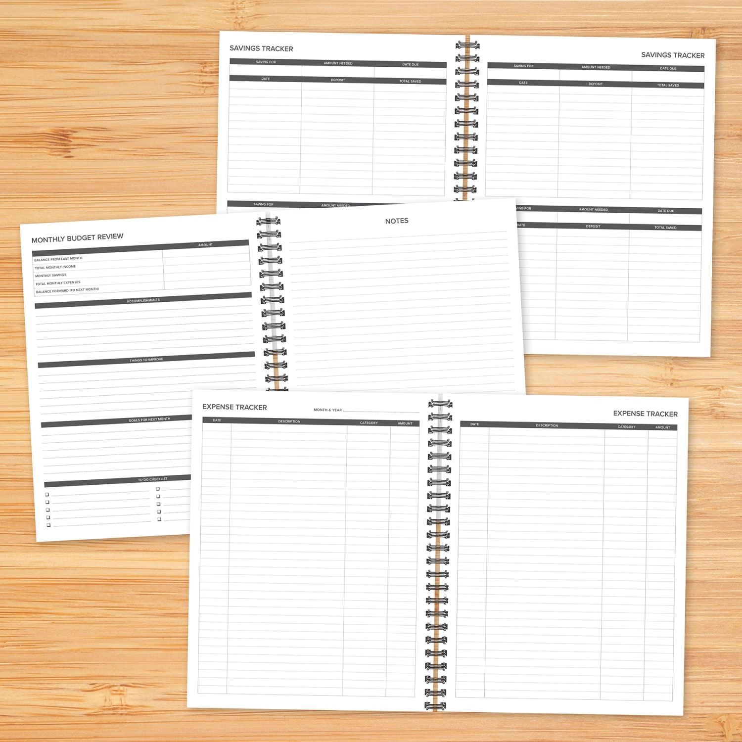 Willow Creek Press 12-Month Undated Budget/Finance Monthly Tracker Planner, 8-1/2in x 11in, Black - Image 6