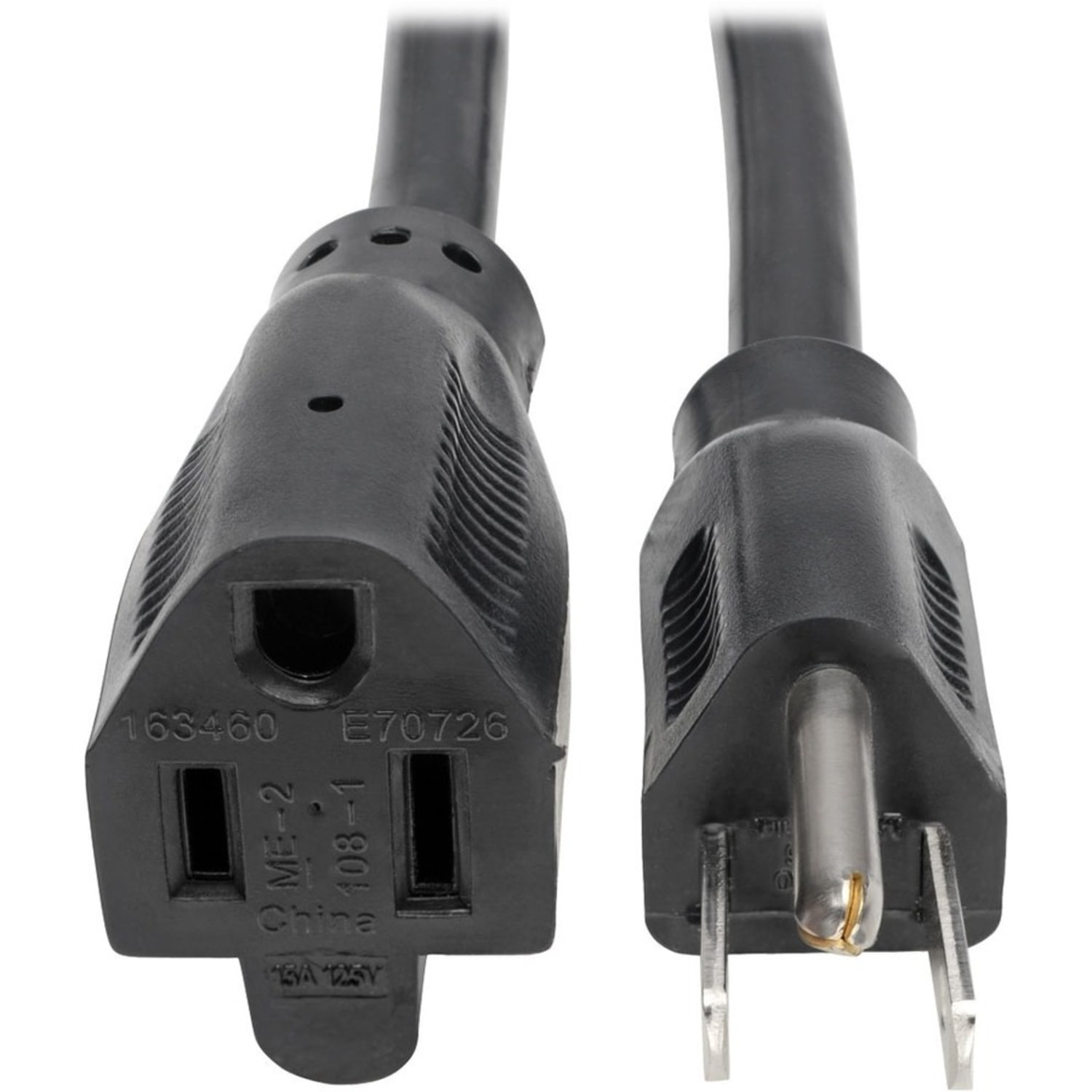 Eaton Tripp Lite Series Power Extension Cord, NEMA 5-15P to NEMA 5-15R - Heavy-Duty, 15A, 120V, 14 AWG, 6 ft. (1.83 m), Black - P024006