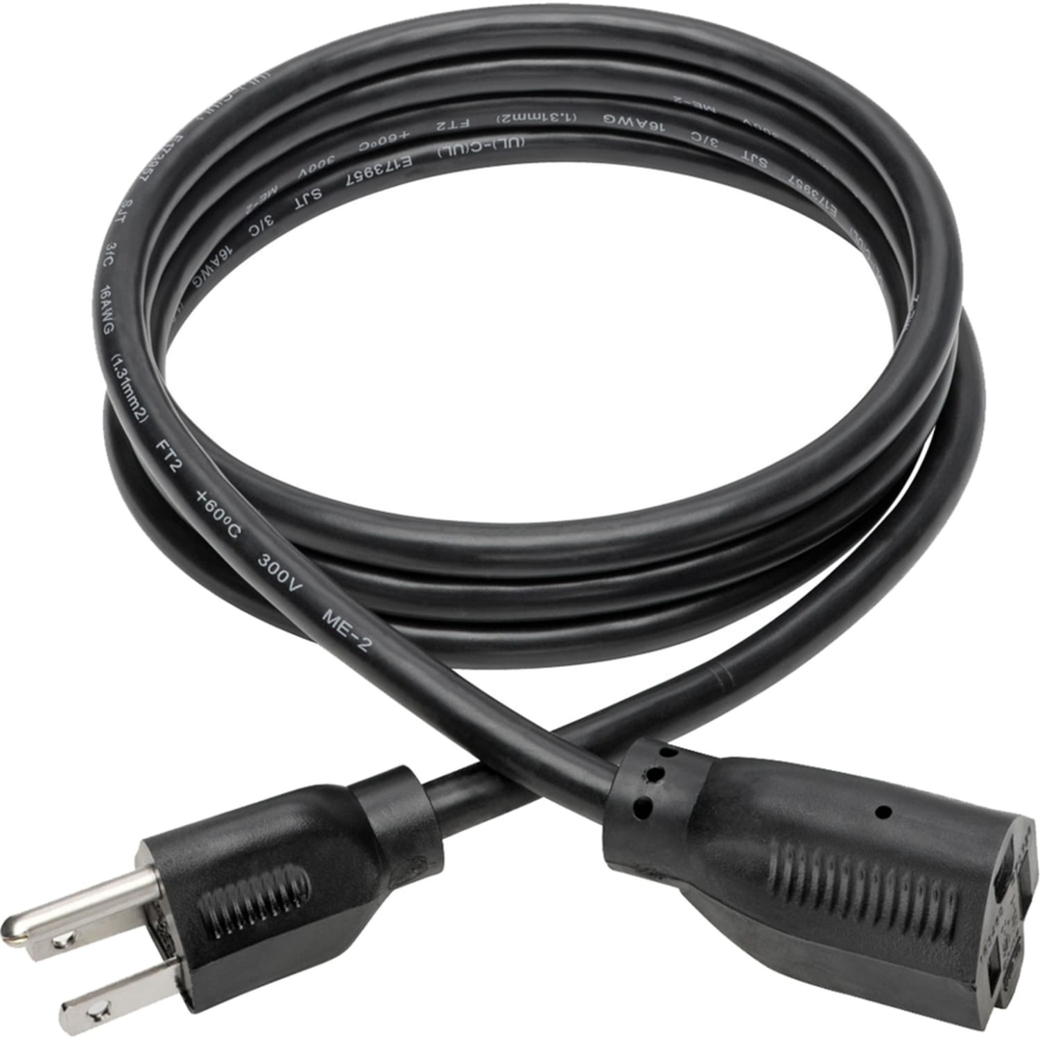 Eaton Tripp Lite Series Power Extension Cord, NEMA 5-15P to NEMA 5-15R - 13A, 120V, 16 AWG, 6 ft. (1.83 m), Black - P02400613A - Image 3