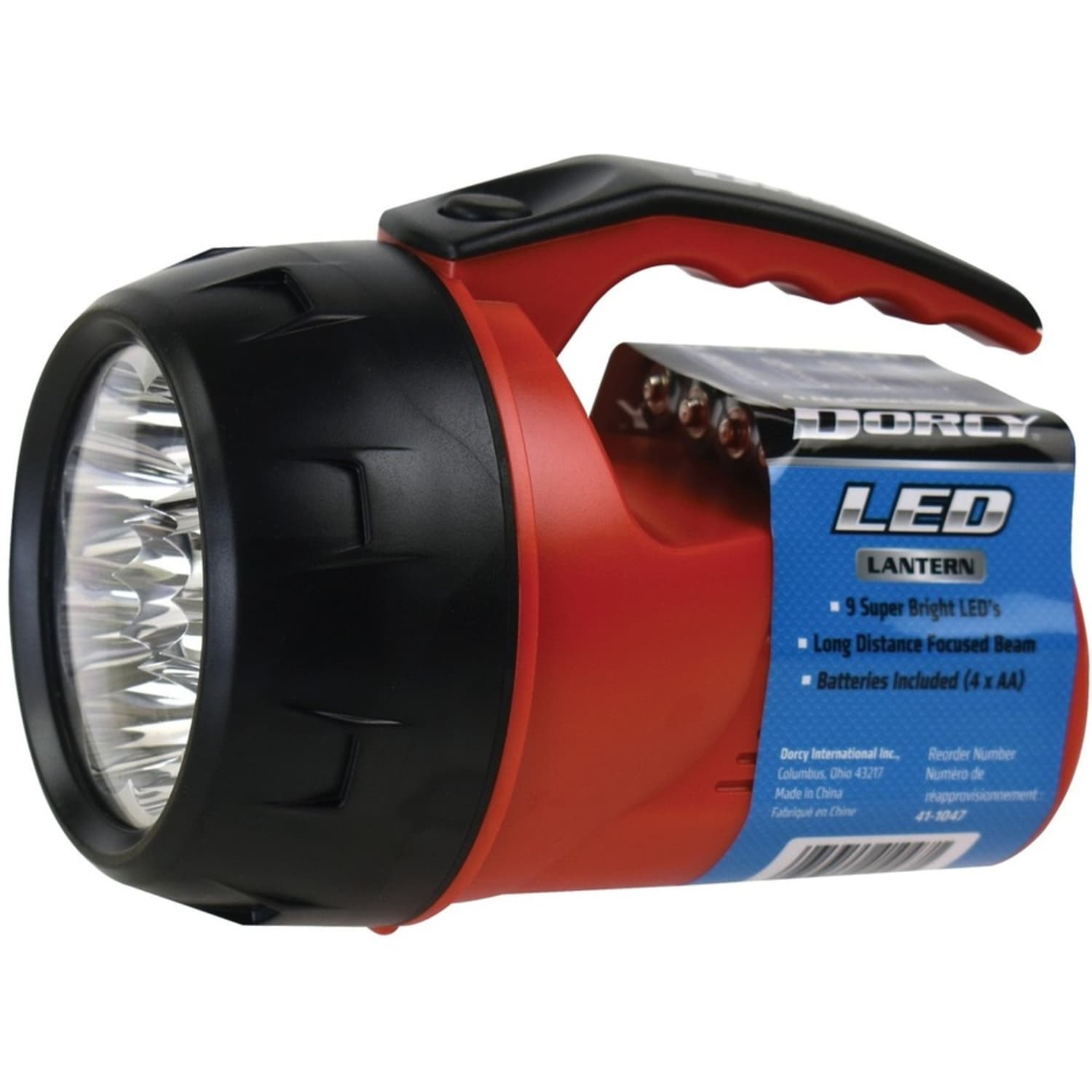 Dorcy 41-1047 4AA 9 LED Lantern - 9 x LED - Bulb - 27 lm Lumen - 4 x AA - Plastic - Red, Black, Yellow - Image 3