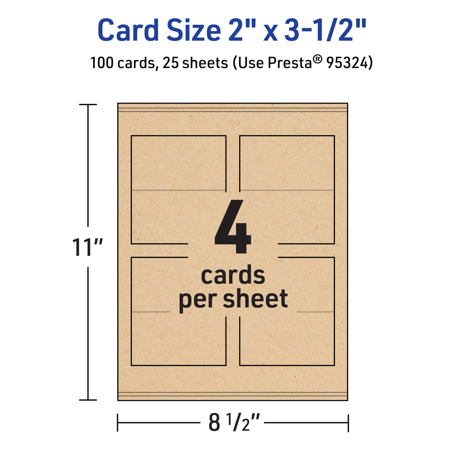 Avery Printable Tent Cards With Sure Feed Technology, 2in x 3-1/2in Rectangle, Kraft Brown, Pack Of 100 - Image 6