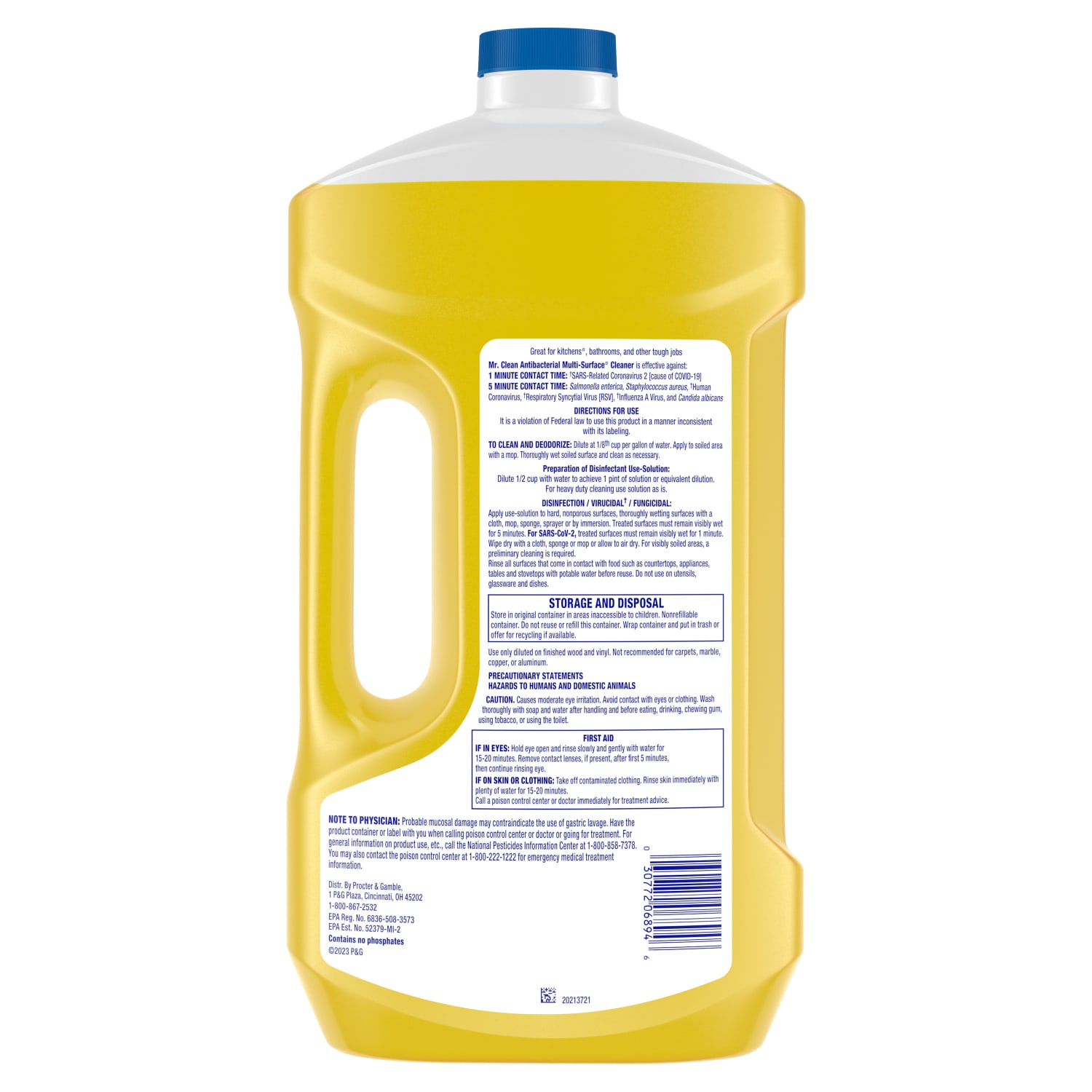 Mr. Clean Antibacterial All Purpose Floor Cleaner, Lemon Scent, 64 Oz - Image 3