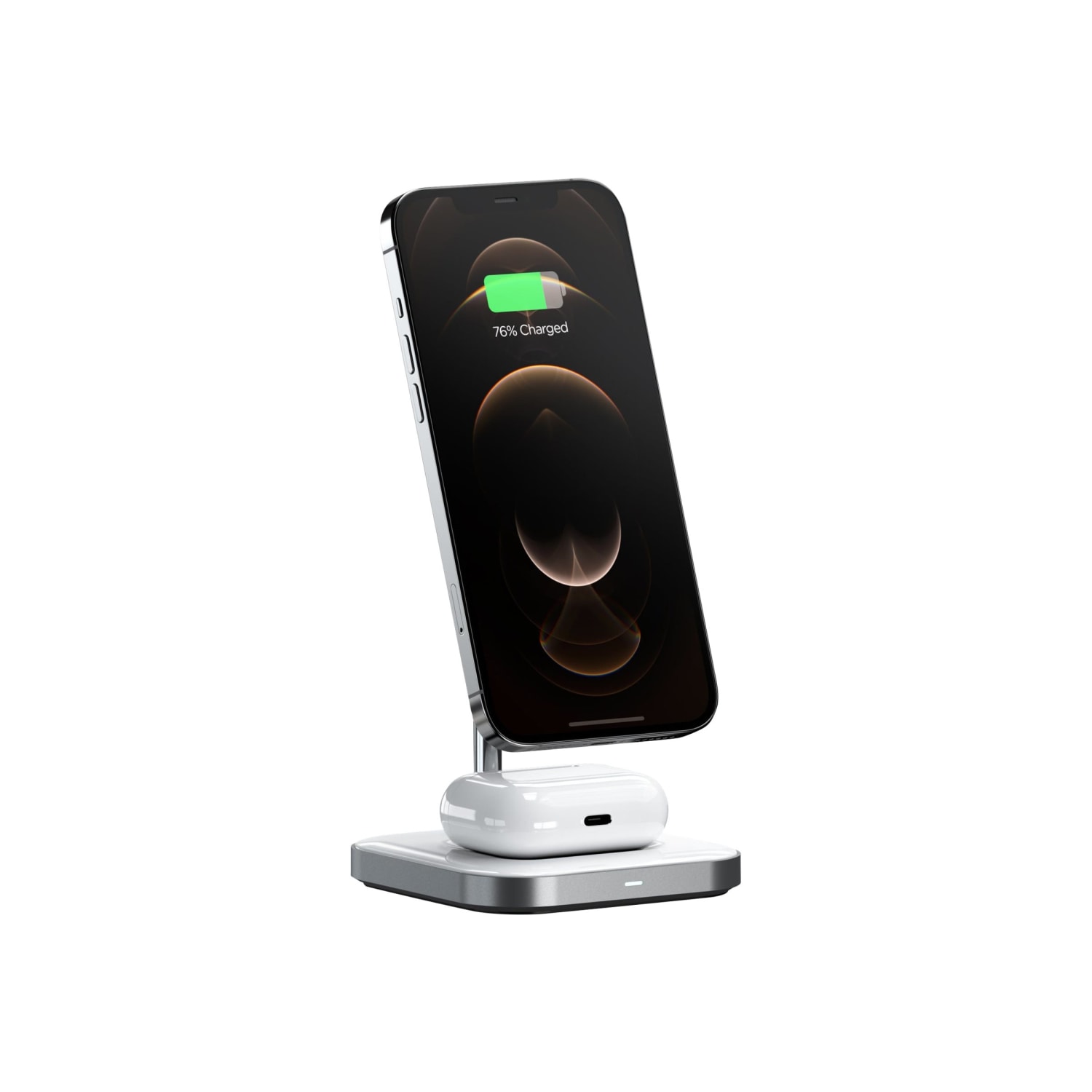 Satechi - Charging stand - 7.5 Watt (magnetic) - for Apple AirPods; AirPods Pro; iPhone 12, 12 mini, 12 Pro, 12 Pro Max - Image 3