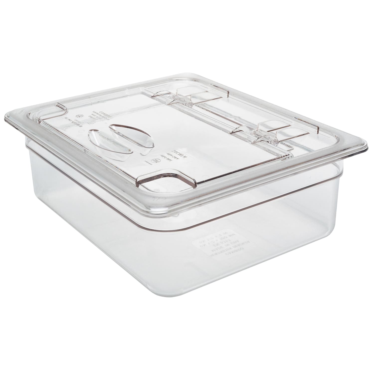 Cambro Camwear GN 1/9 Notched FlipLids, Clear, Set Of 6 Lids - Image 3