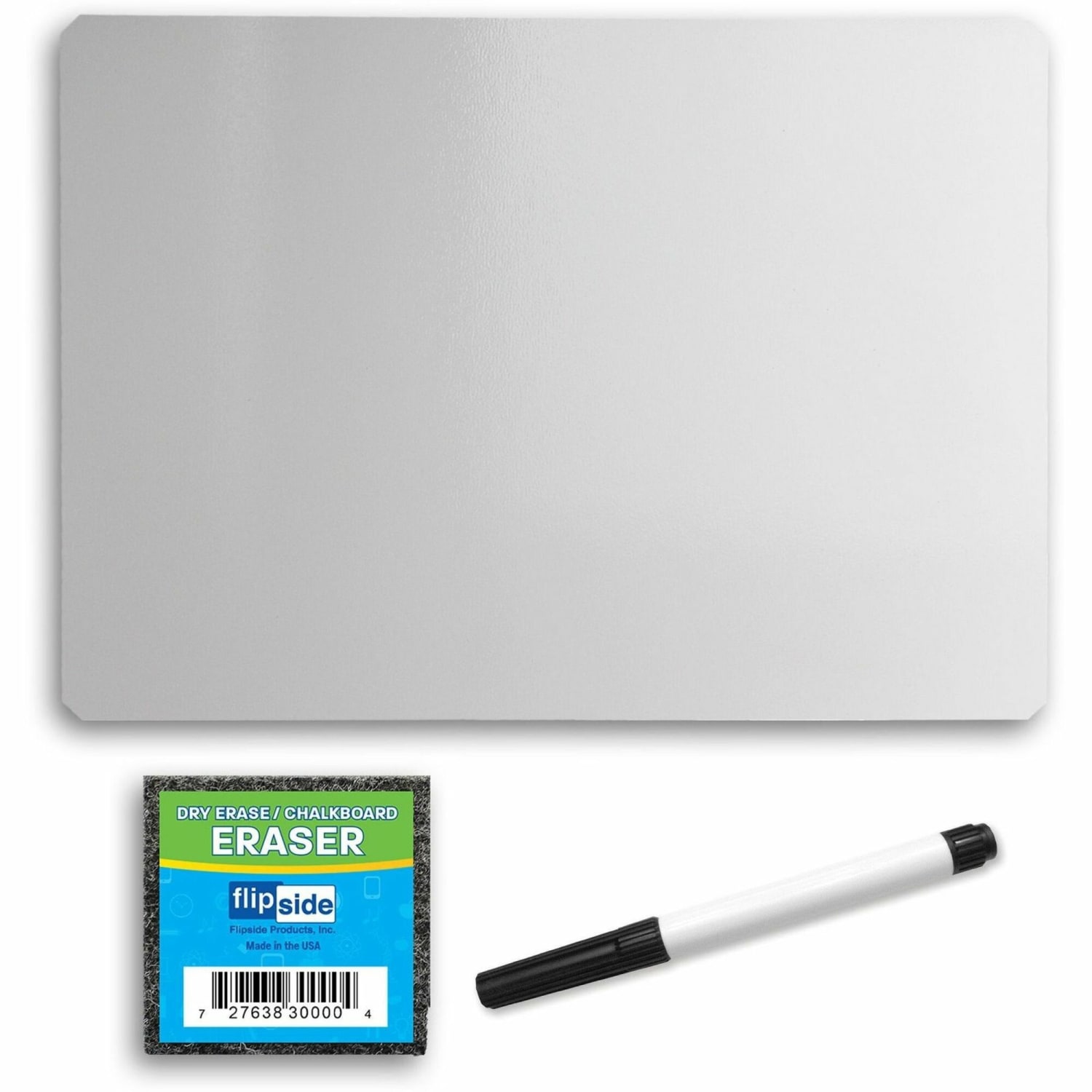 Flipside Nipped Corners Plain Unframed Non-Magnetic Dry-Erase Whiteboard Class Pack, 9 1/2in x 12in, White, Pack Of 12 - Image 3