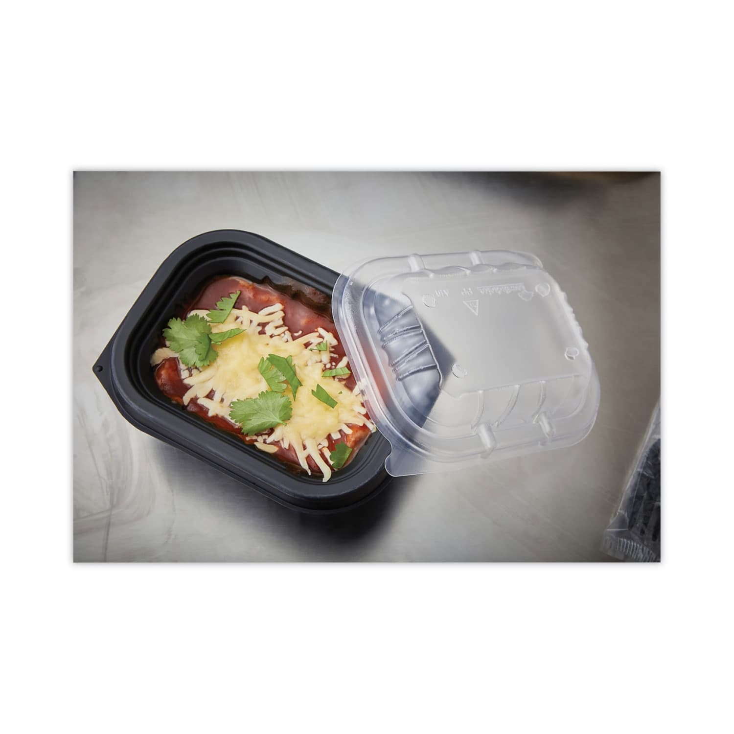 Pactiv Evergreen EarthChoice Entree2Go Takeout Containers, 15/16inH x 5-11/16inW x 4-1/4inD, Clear, Case Of 600 Containers - Image 4