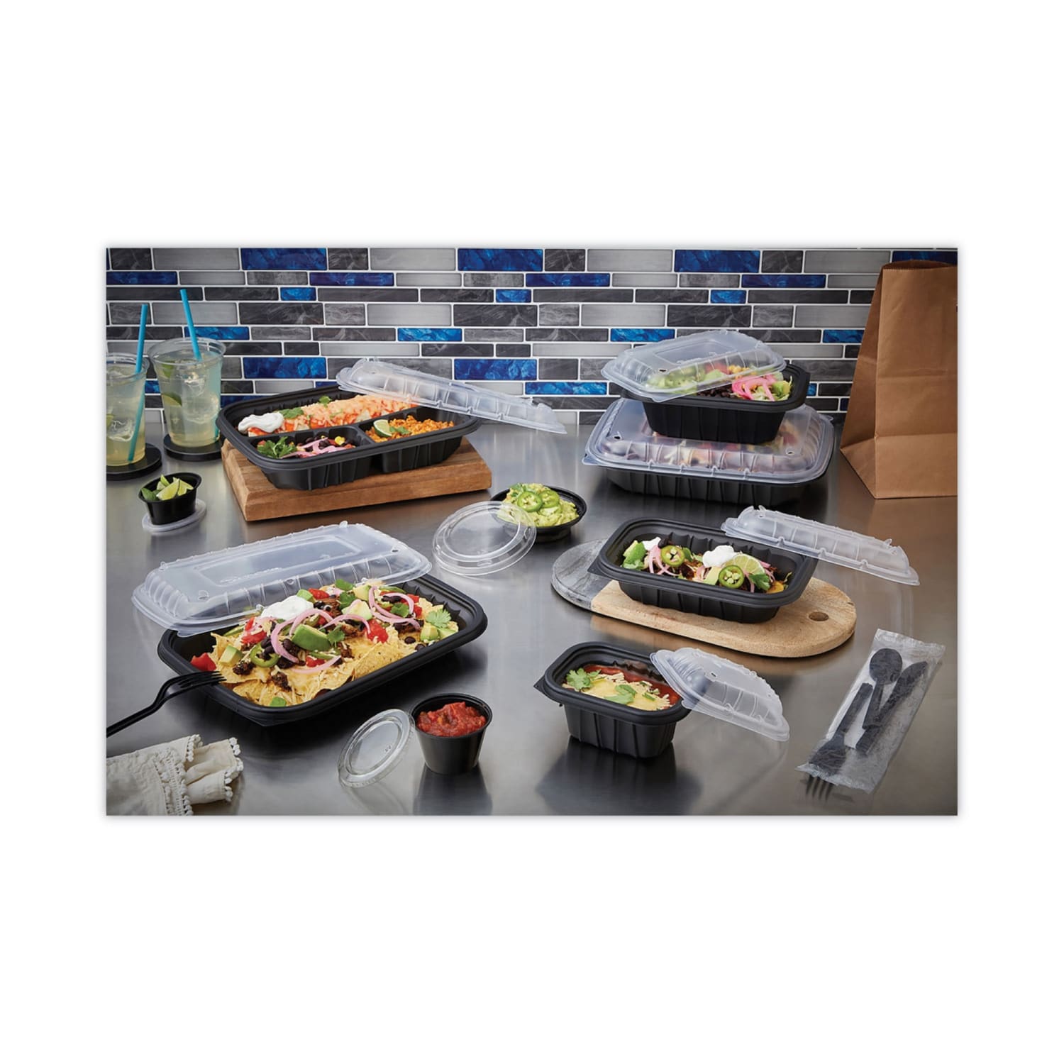 Pactiv Evergreen EarthChoice Entree2Go Takeout Containers, 15/16inH x 5-11/16inW x 4-1/4inD, Clear, Case Of 600 Containers - Image 5