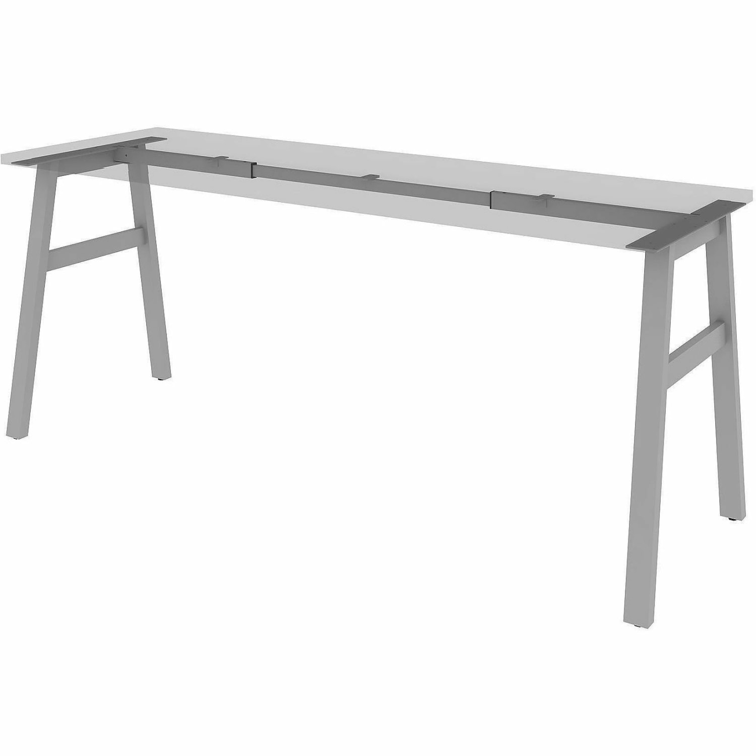 Lorell Table Base - Powder Coated A-shaped, Silver Base - 28.50in Height x 71.60in Width x 23.20in Depth - Metal Base Material - 1 Each - Image 4