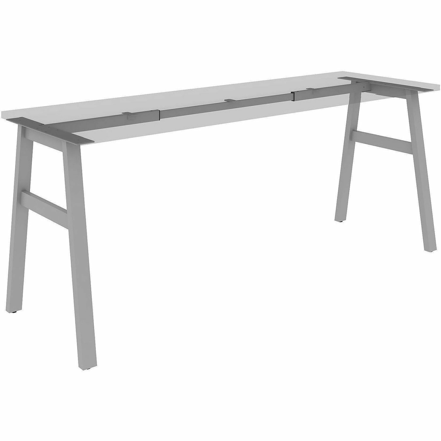 Lorell Table Base - Powder Coated A-shaped, Silver Base - 28.50in Height x 71.60in Width x 23.20in Depth - Metal Base Material - 1 Each - Image 5