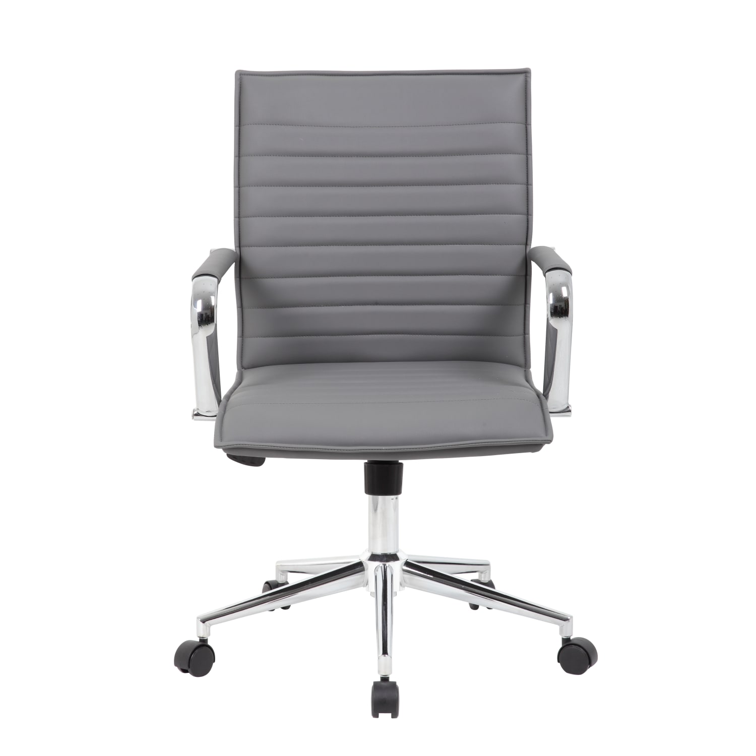 Boss Office Products Sleek Ribbed Task Chair Gray PopularChairscom