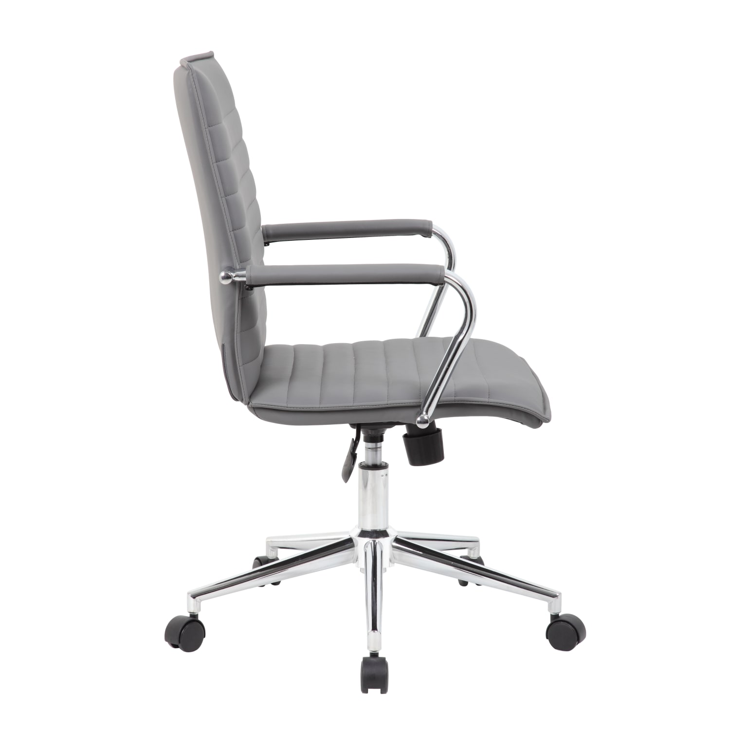 Boss Office Products Sleek Ribbed Task Chair Gray PopularChairscom