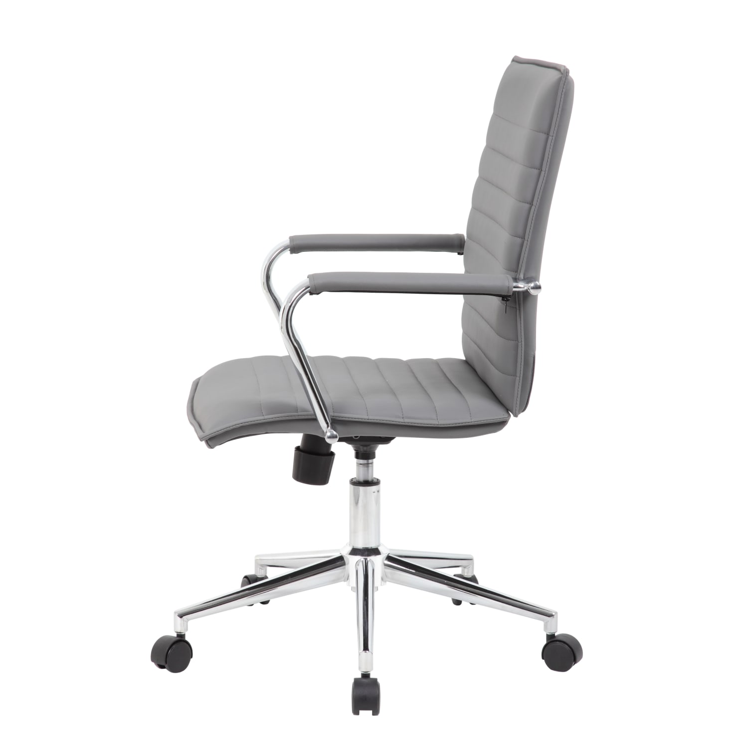 Boss Office Products Sleek Ribbed Task Chair Gray PopularChairscom