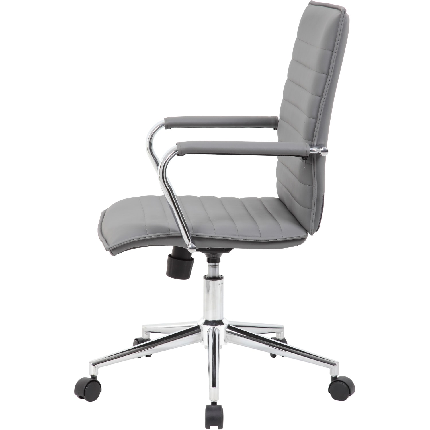 Boss Office Products Sleek Ribbed Task Chair Gray PopularChairscom