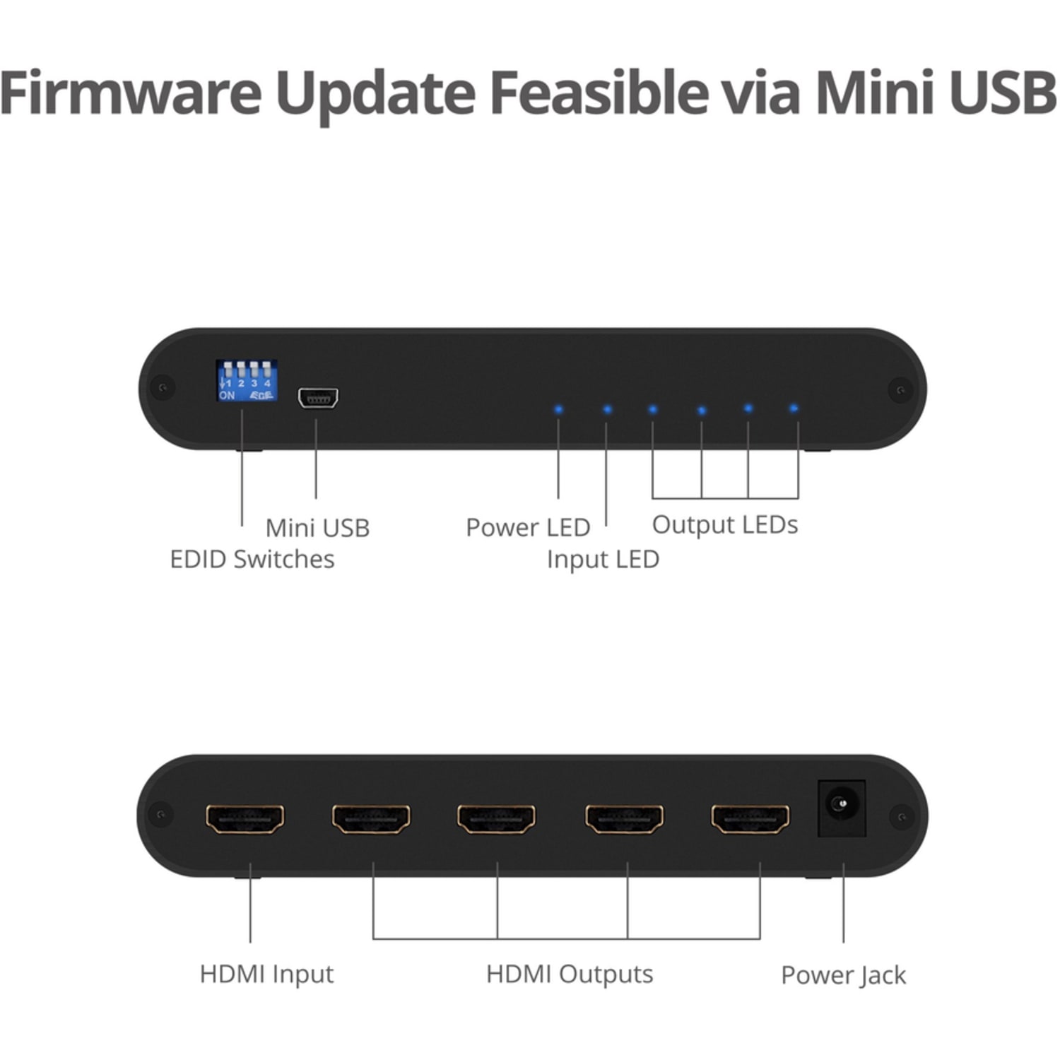 SIIG 1x4 HDMI 2.0 Splitter / Distribution Amplifier With Auto Video Scaling - Image 5