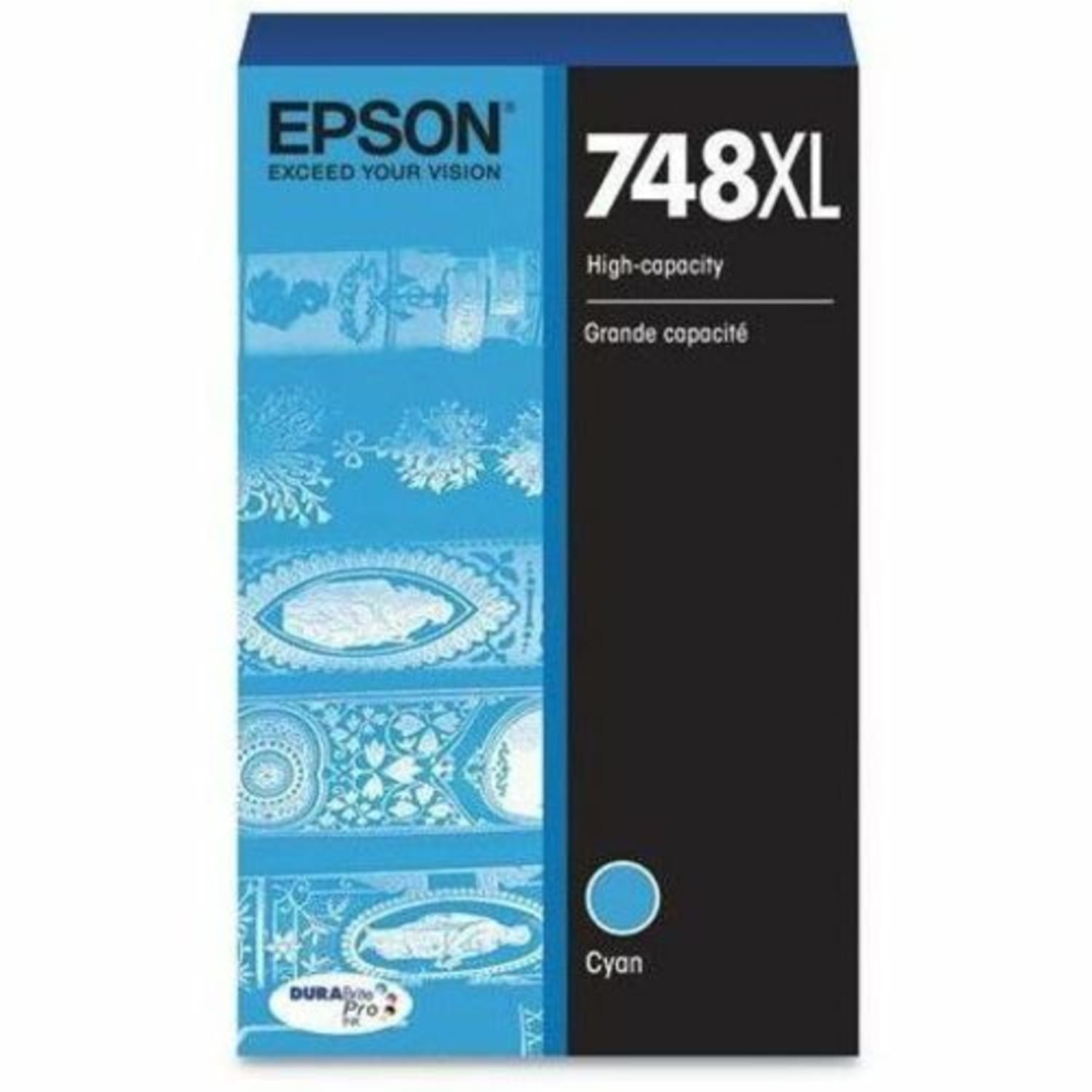 Epson DURABrite Pro 748 Original High Yield Inkjet Ink Cartridge - Cyan - 1 Pack - 4000 Pages