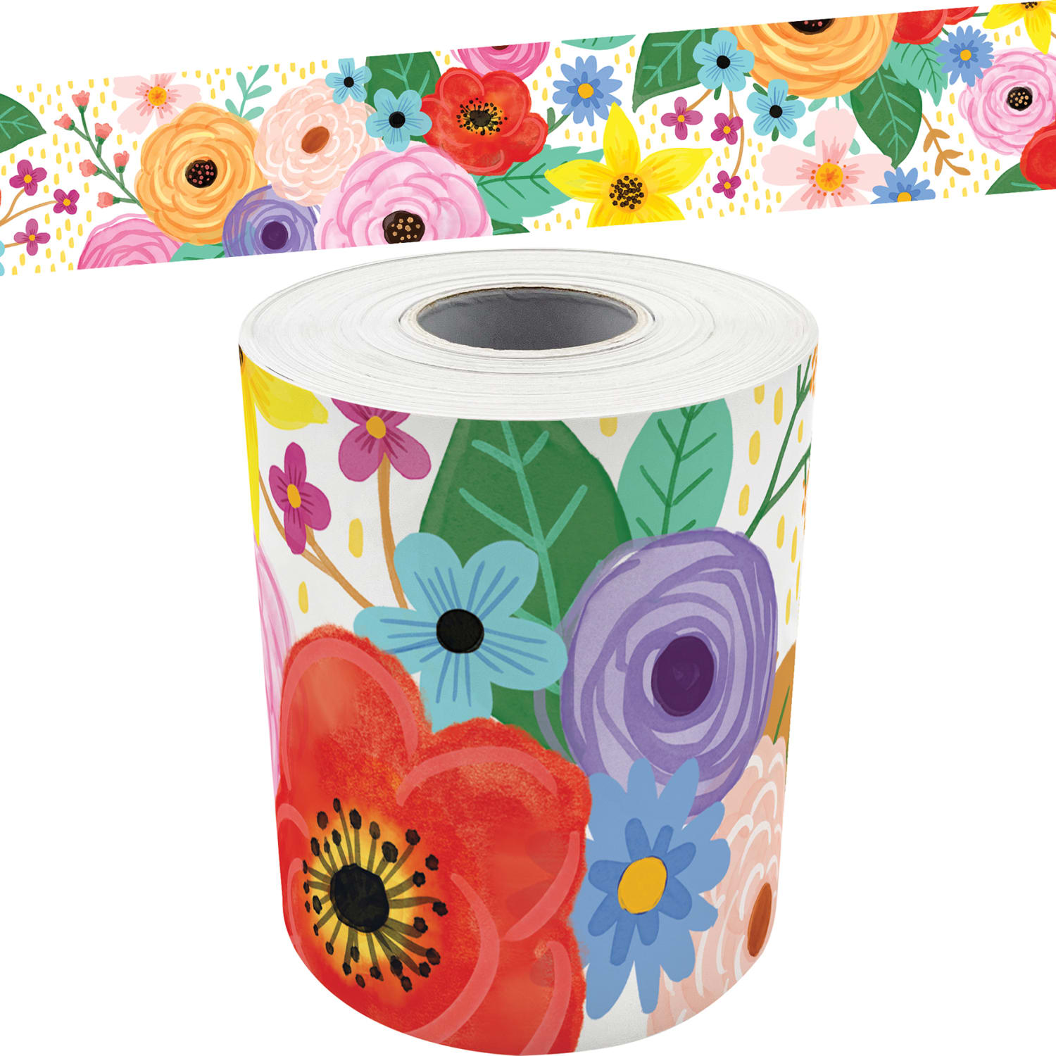 Teacher Created Resources Straight Border Trim Rolls, 50', Wildflowers, Pack Of 3 Rolls - Image 3