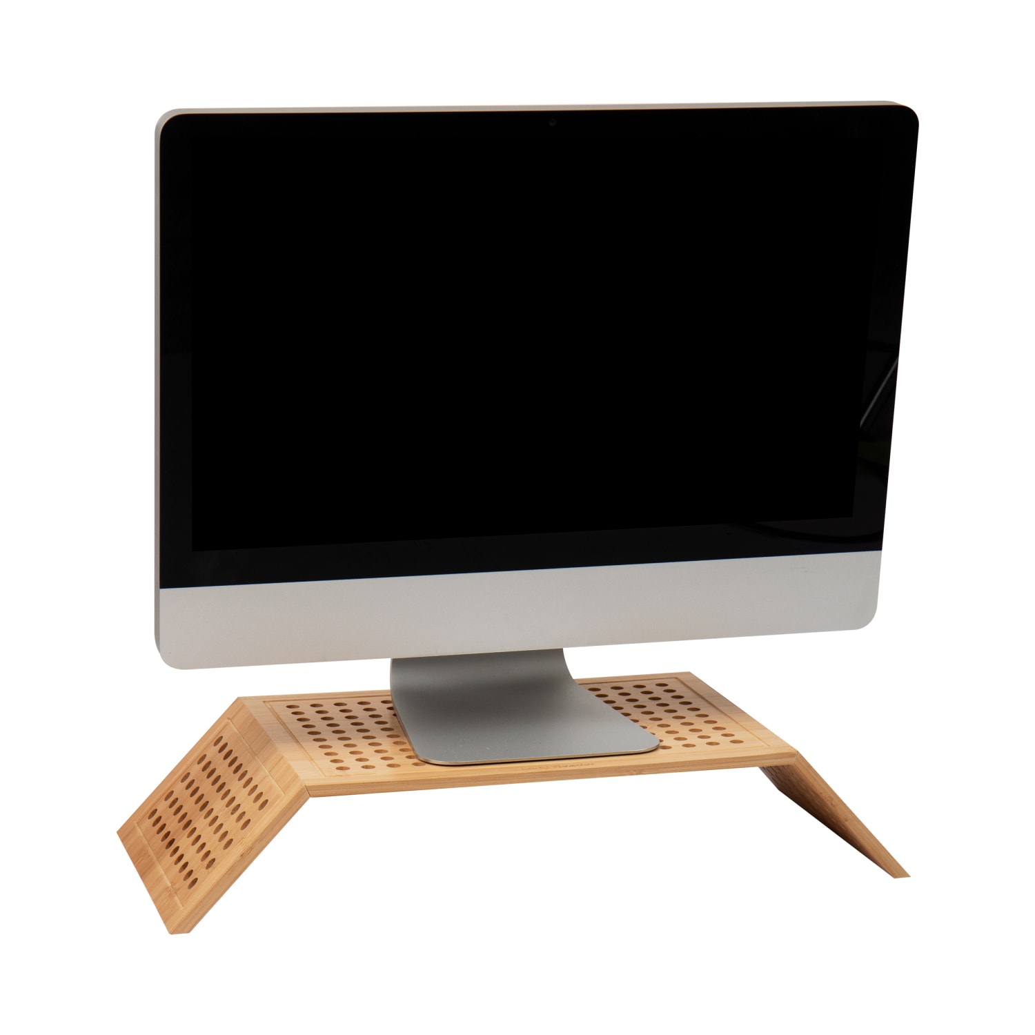 Mind Reader Monitor Stand For 22in Monitors, 4inH x 20-3/4inW x 9inD, Brown