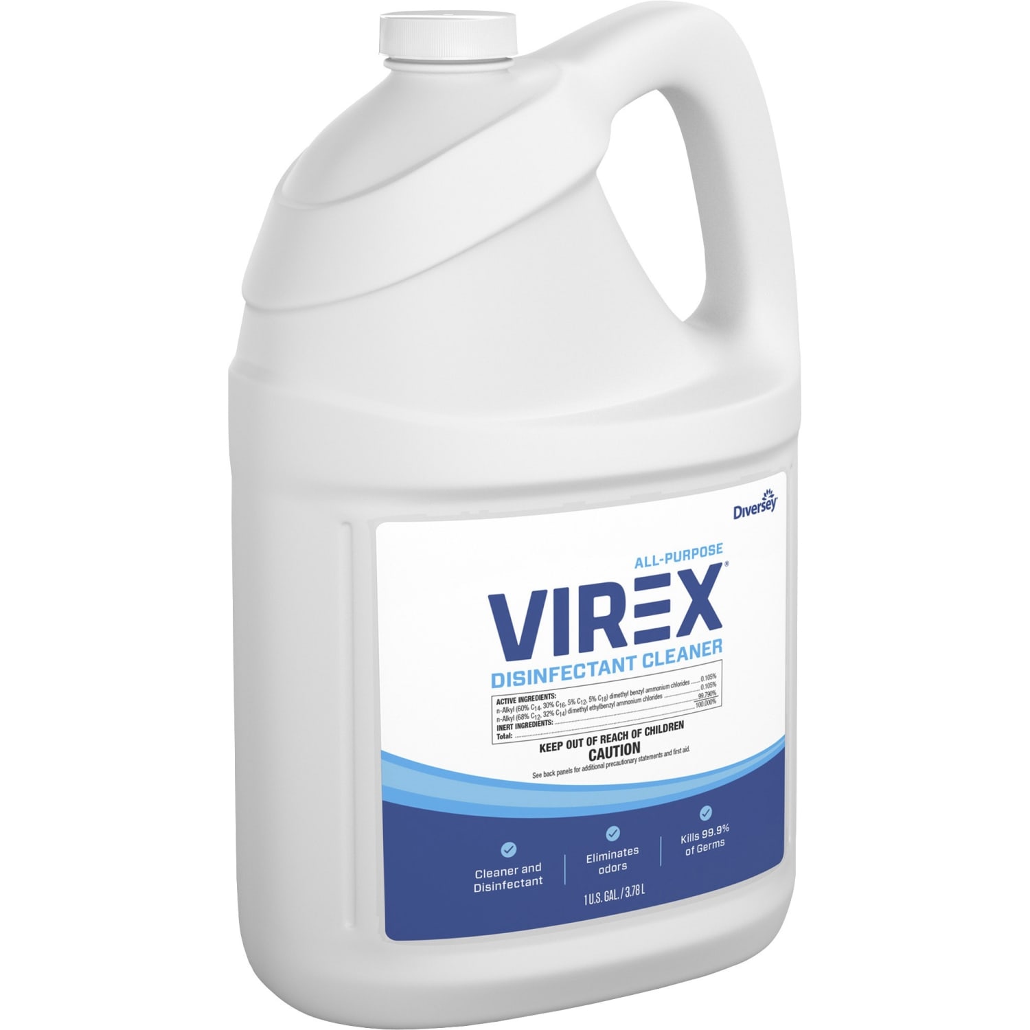 Diversey All-Purpose Virex Disinfectant Cleaner - Ready-To-Use - Liquid - 128 fl oz (4 quart) - Citrus Scent - 2 / Carton - Clear - Image 3