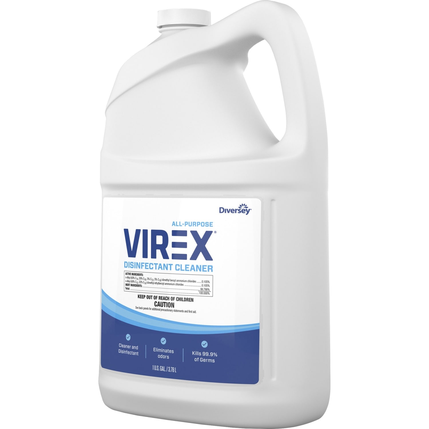 Diversey All-Purpose Virex Disinfectant Cleaner - Ready-To-Use - Liquid - 128 fl oz (4 quart) - Citrus Scent - 2 / Carton - Clear - Image 4