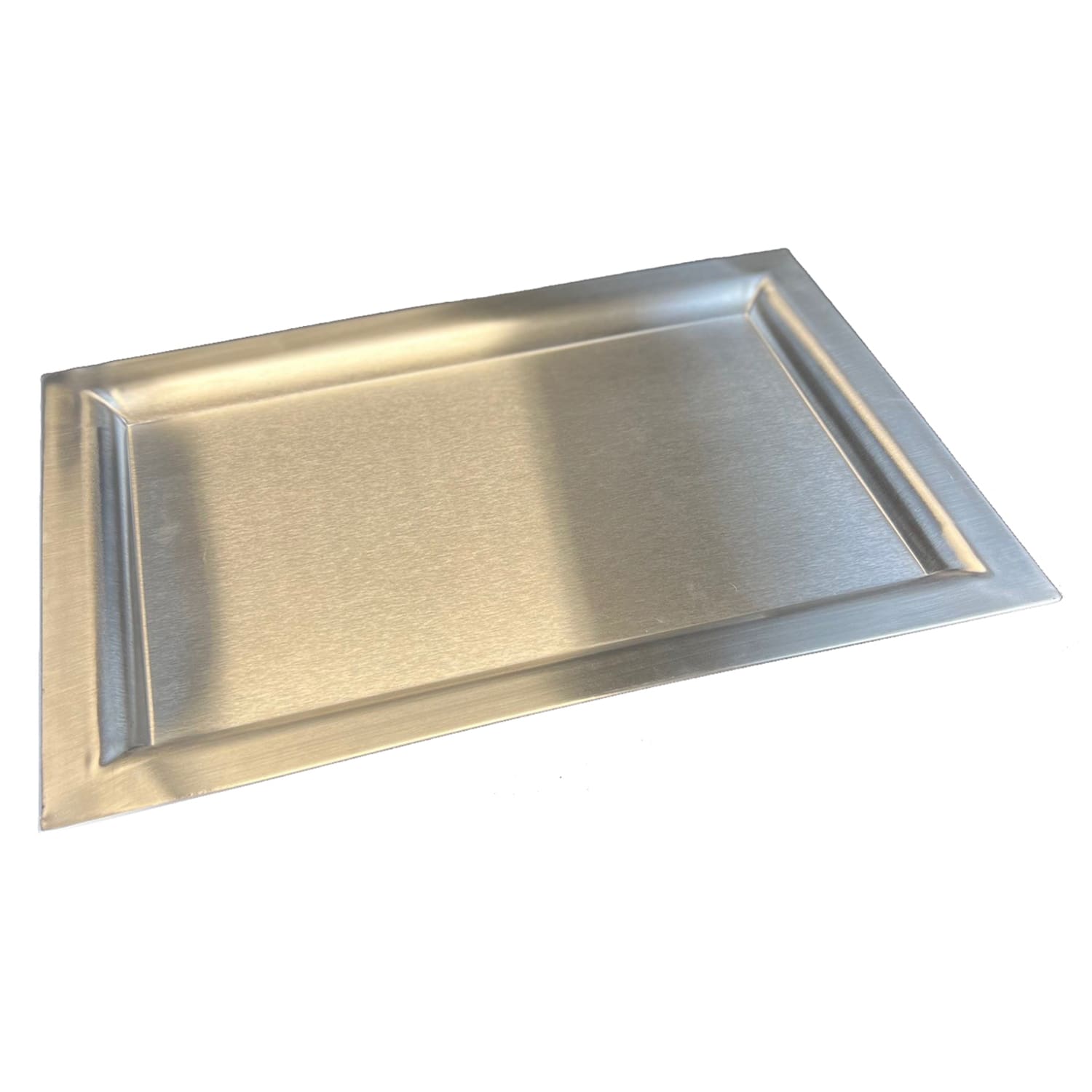 Hospitality Source Bar/Coffee Trays, 17in x 11-1/4in x 15/16in, Matte Silver, Set Of 12 Trays - Image 3