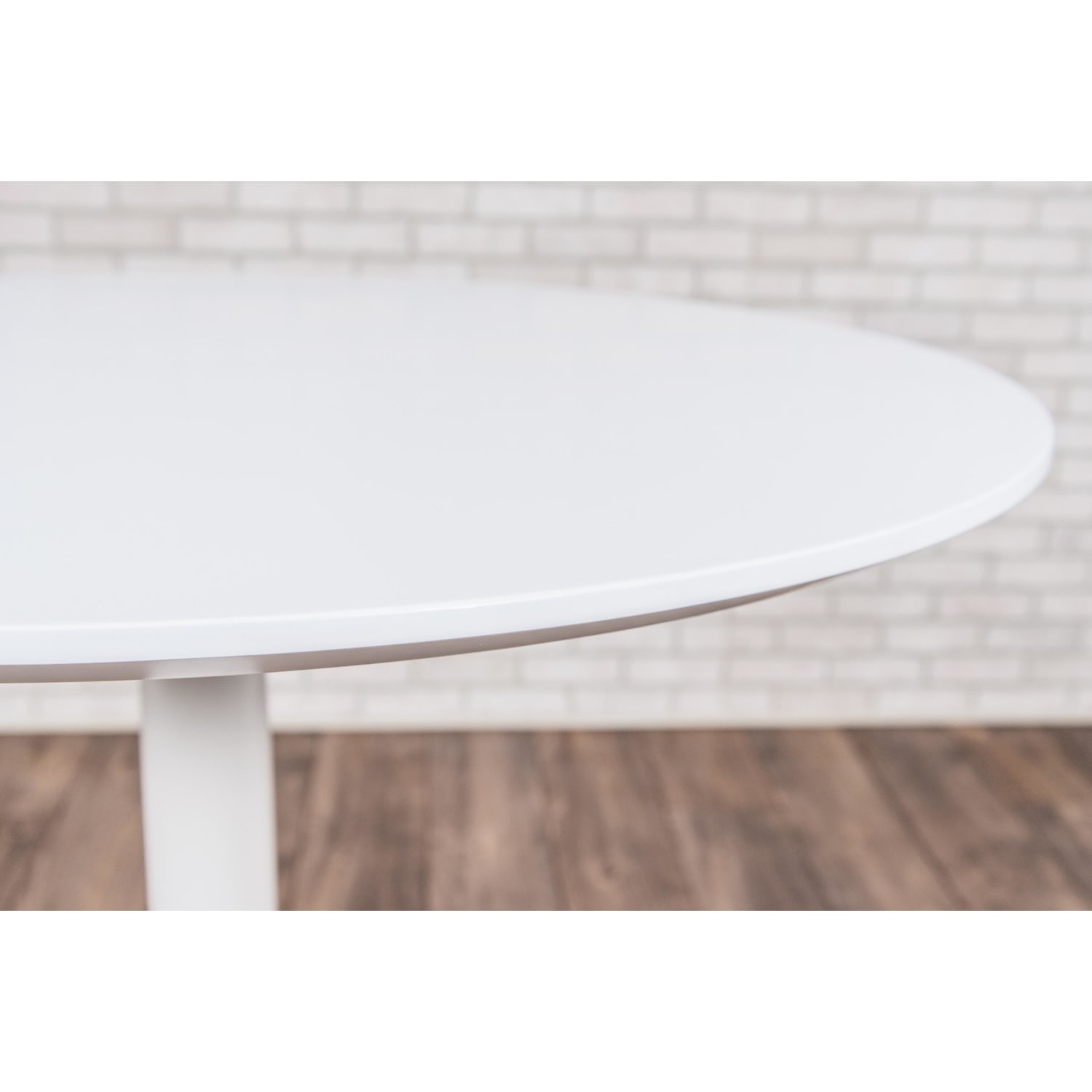 Luxor Round Cafe Table, 42-7/16inH x 36inW x 36inD, White - Image 3