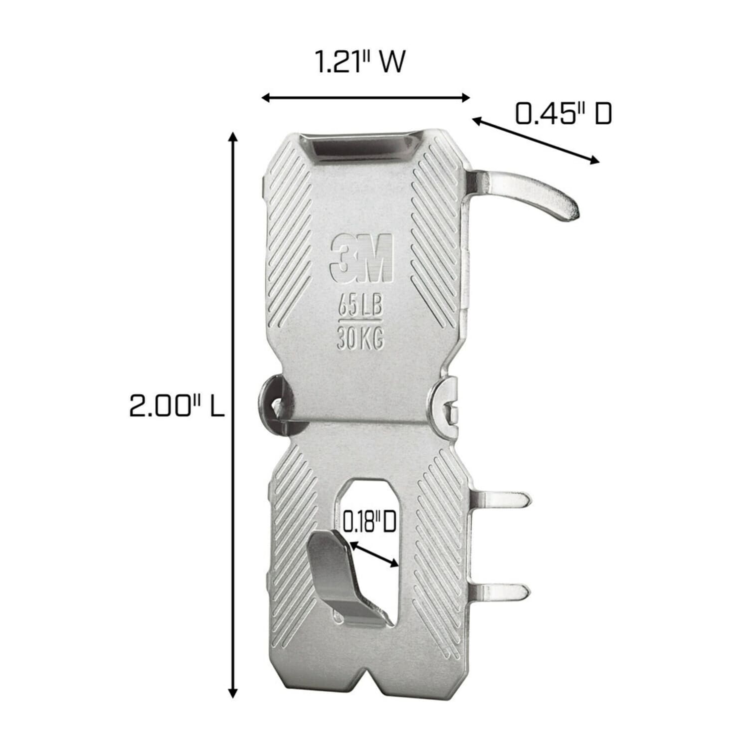 3M CLAW 65 lb. Drywall Picture Hanger with Spot Marker, Gray, 2 Hangers, 2 Spot Markers - Image 3