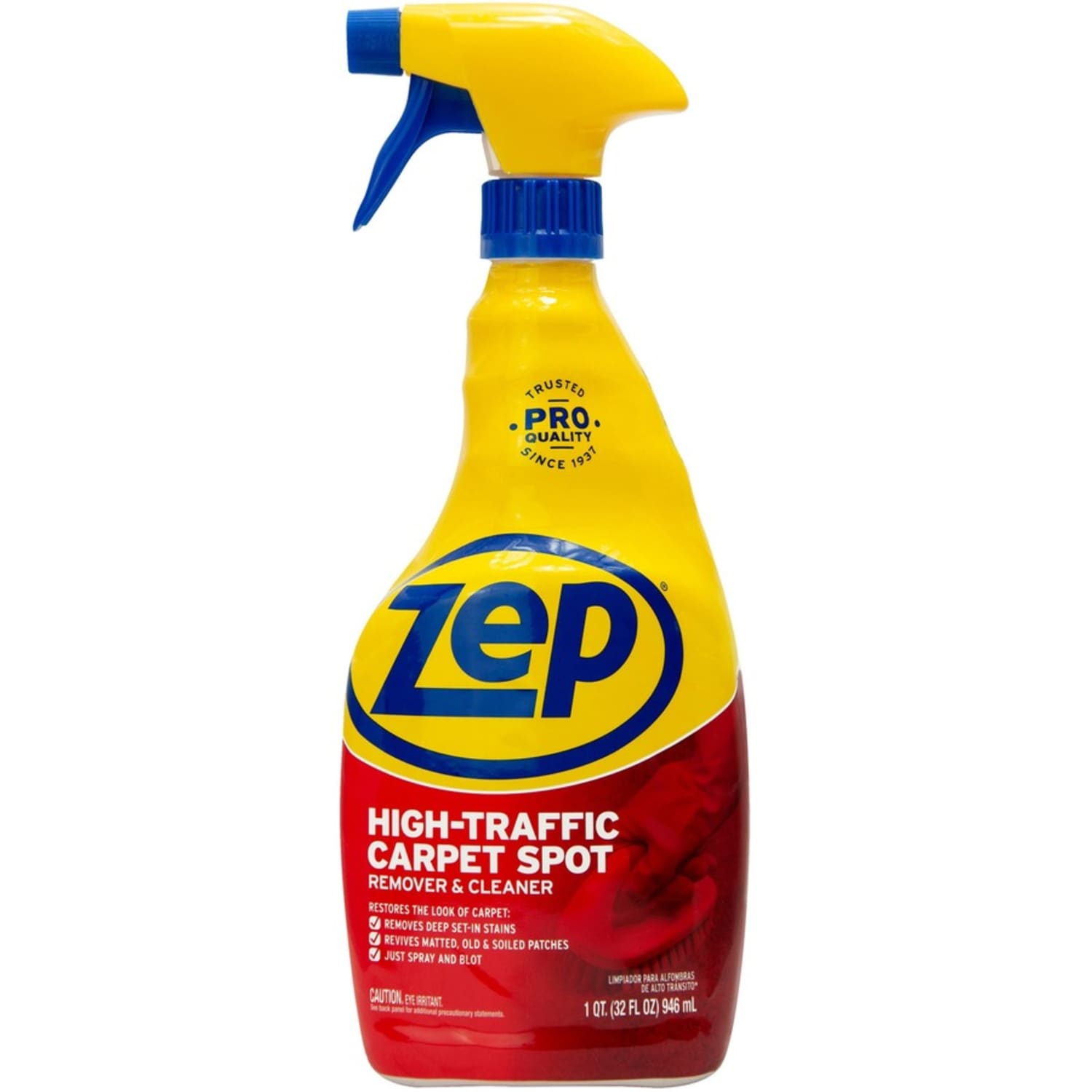 Zep High-Traffic Carpet Cleaner - 32 fl oz (1 quart) - Red - 12 / Carton - Image 4