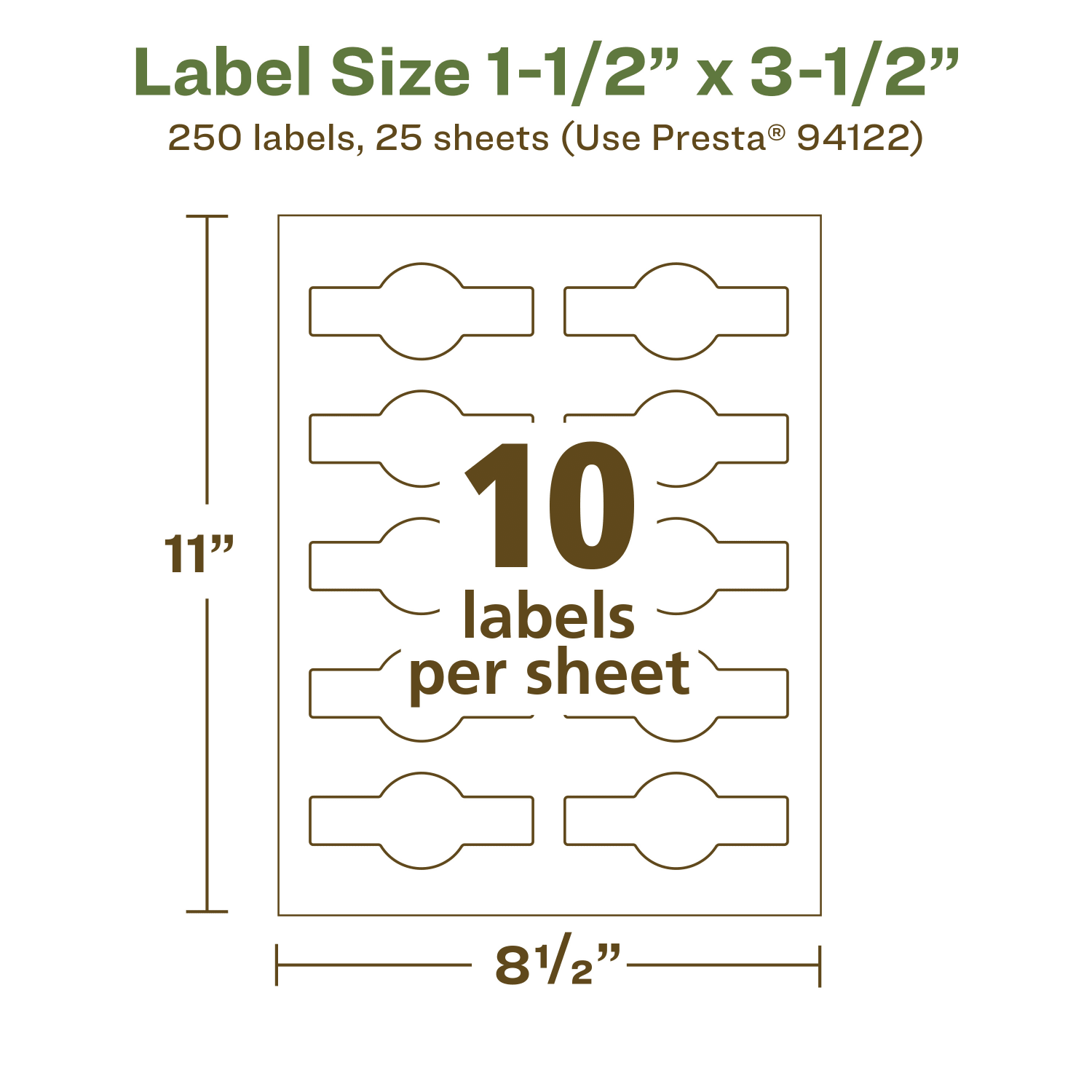 Avery Recycled Paper Labels, 94122-EWMP25, Cigar, 1-1/2in x 3-1/2in, White, Pack Of 250 - Image 6