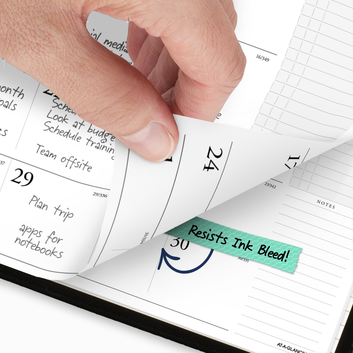 AT-A-GLANCE Executive 2027 Monthly Padfolio, Black, Large, 9in x 11in - Image 4