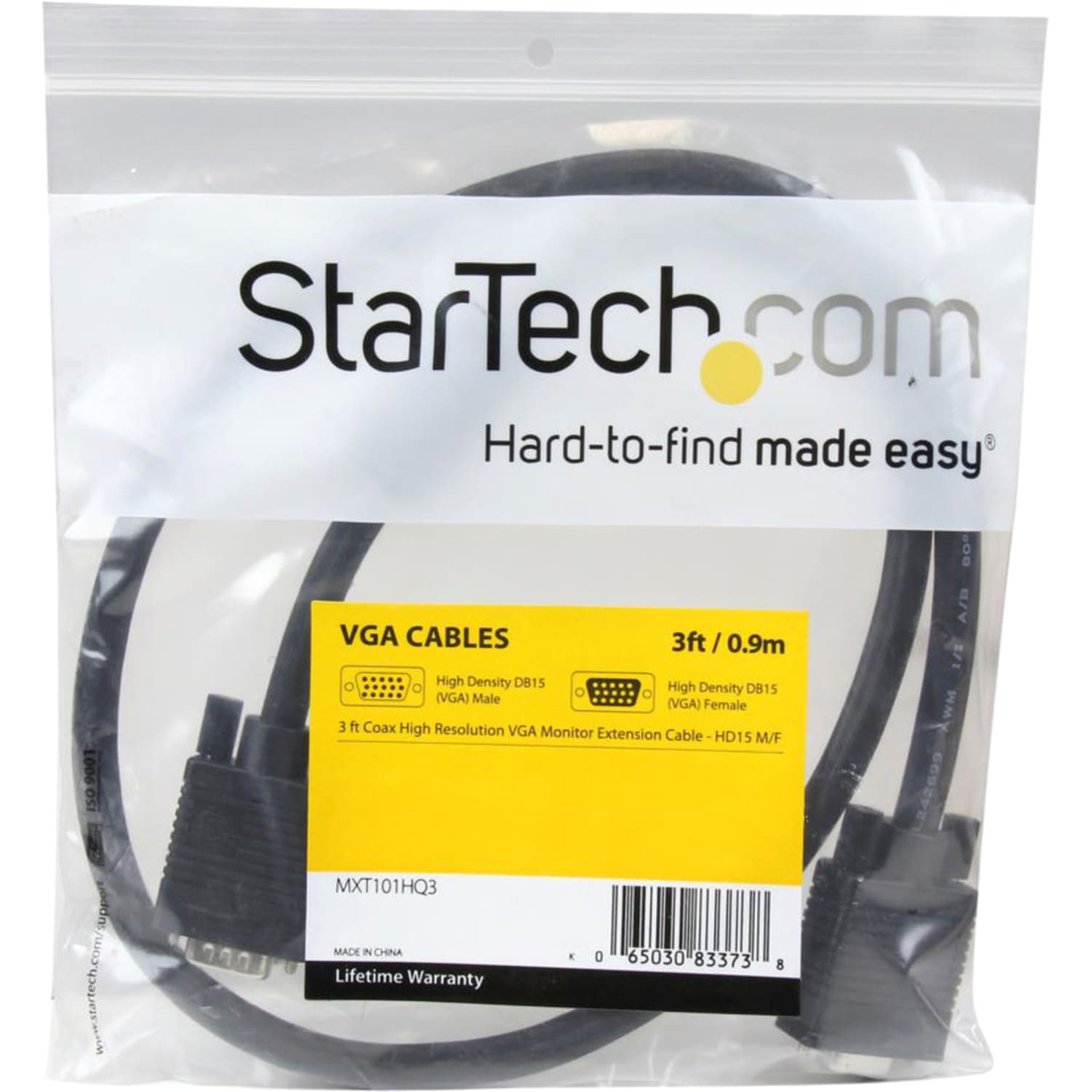 StarTech.com VGA Extension Cable - HD-15 Male - HD-15 Female - 25ft - Image 3