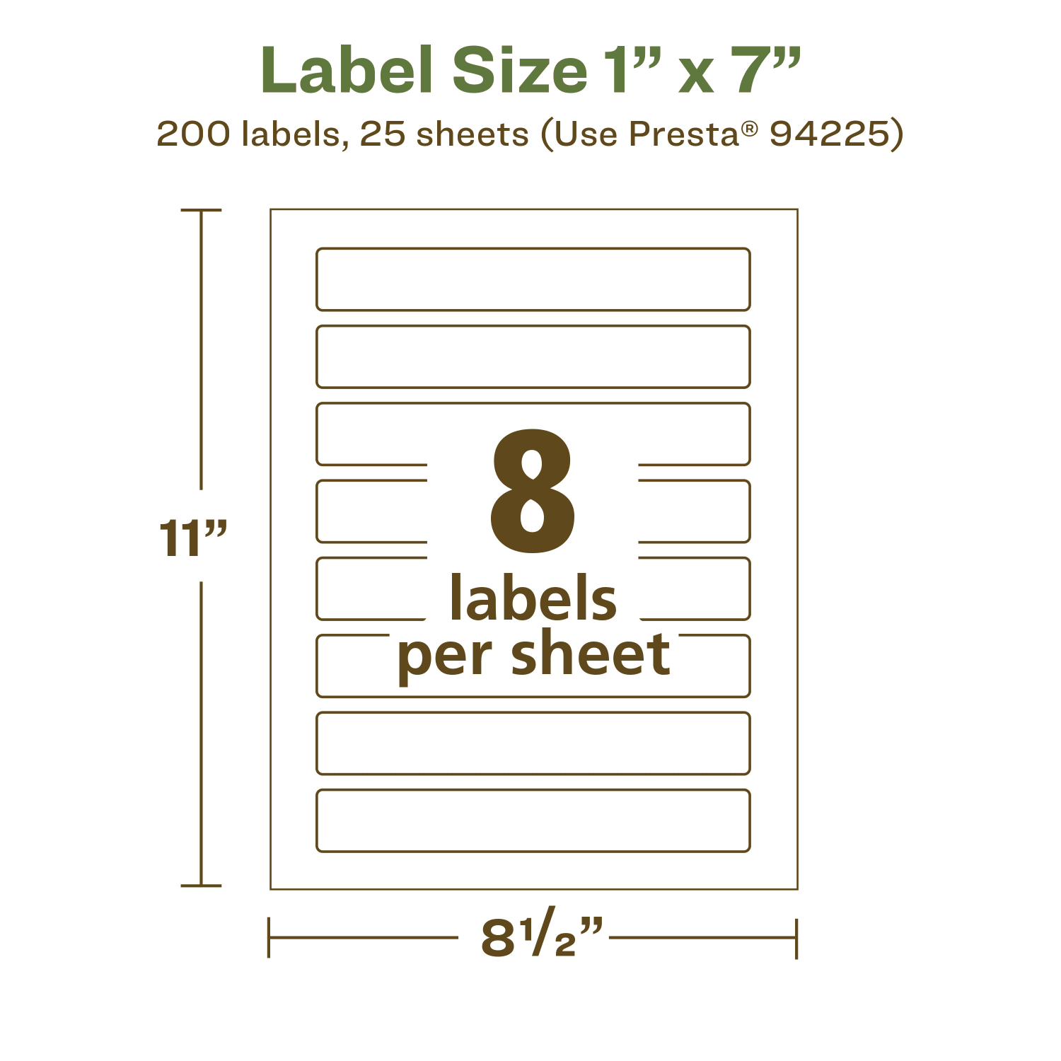 Avery Recycled Paper Labels, 94225-EWMP25, Rectangle, 1in x 7in, White, Pack Of 200 - Image 6