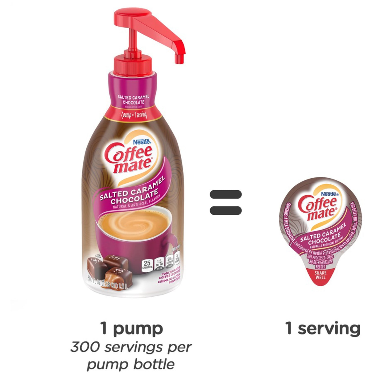 Nestle Coffee-mate Liquid Creamer Pump Bottle, Salted Caramel, 50.7 Fl Oz - Image 6