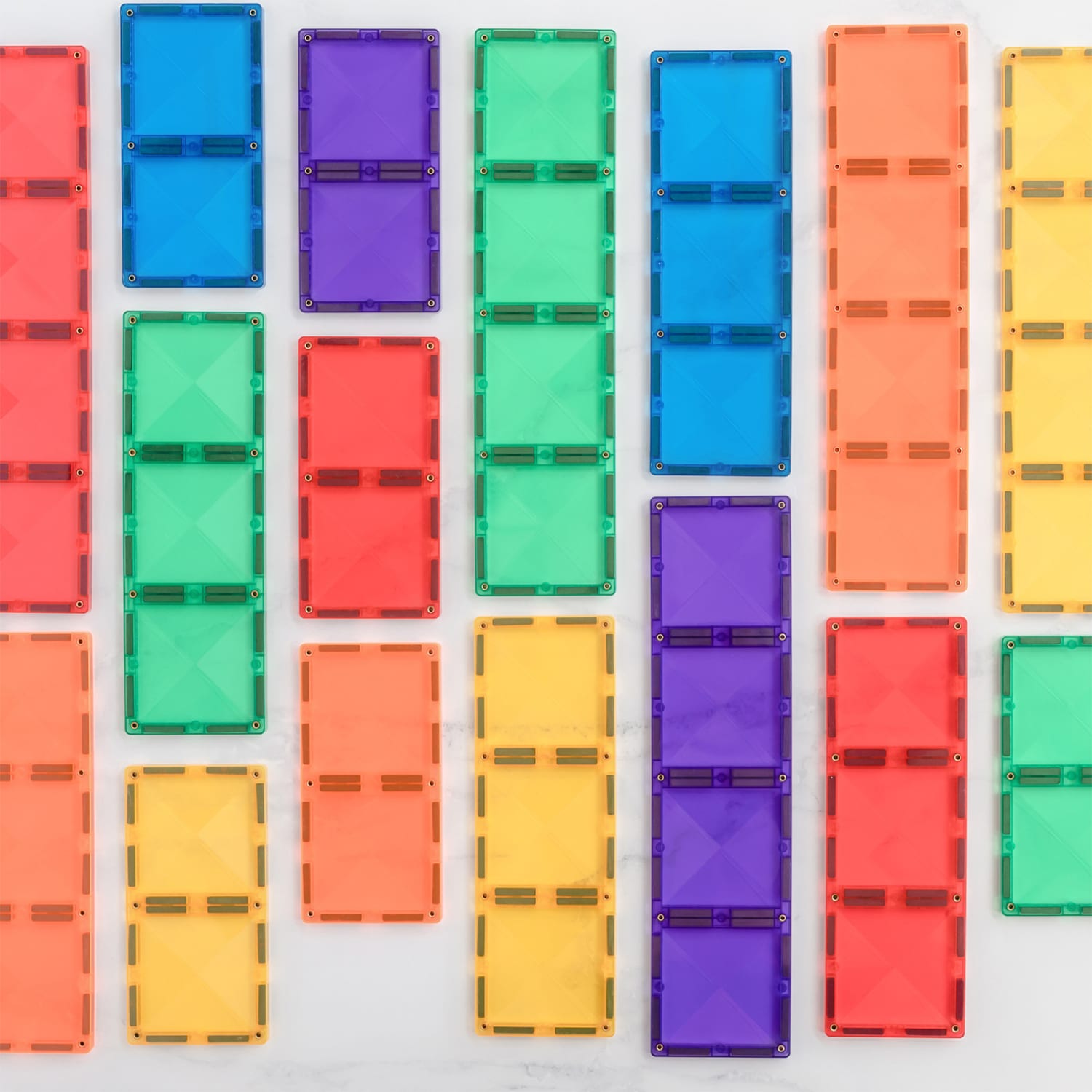 Connetix Magnetic Tiles Rainbow Rectangle Pack, 18 Pieces - Image 4