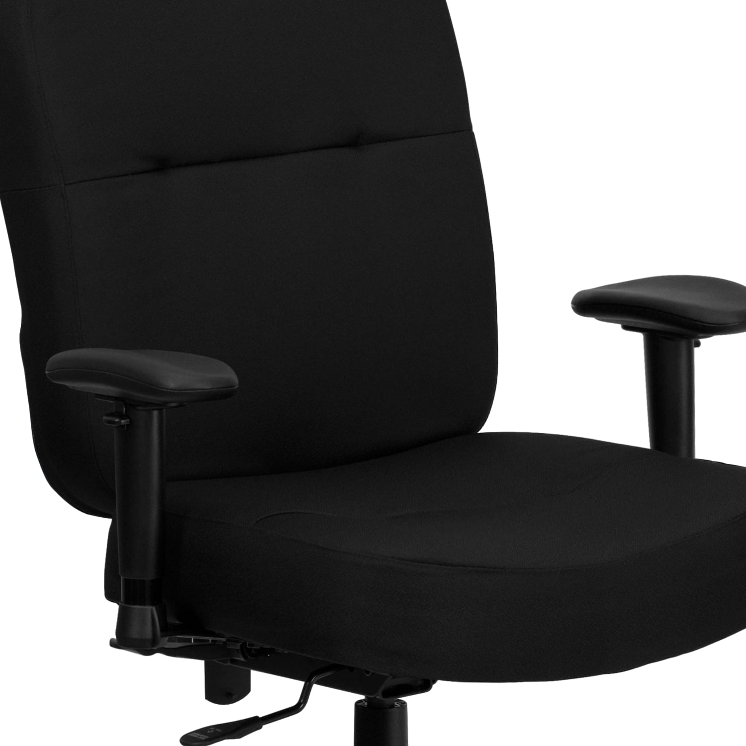 Flash Furniture HERCULES Series Big & Tall 400 lb. Rated Ergonomic Drafting Chair with Rectangular Back and Adjustable Arms Black - Image 9