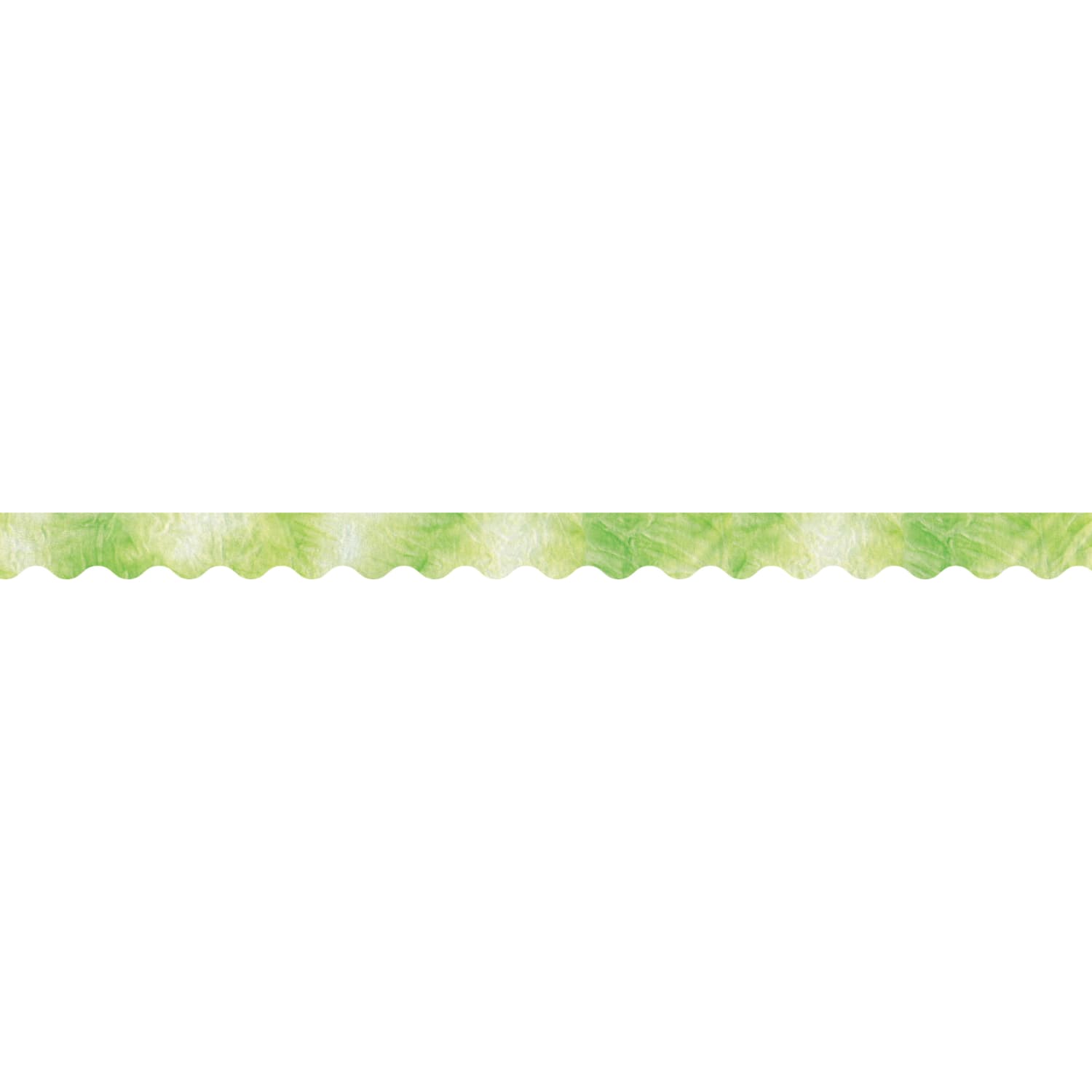 Barker Creek Double-Sided Scalloped Edge Borders, 2-1/4in x 36, Lime Tie-Dye And Ombre, Pack Of 13 Borders - Image 3